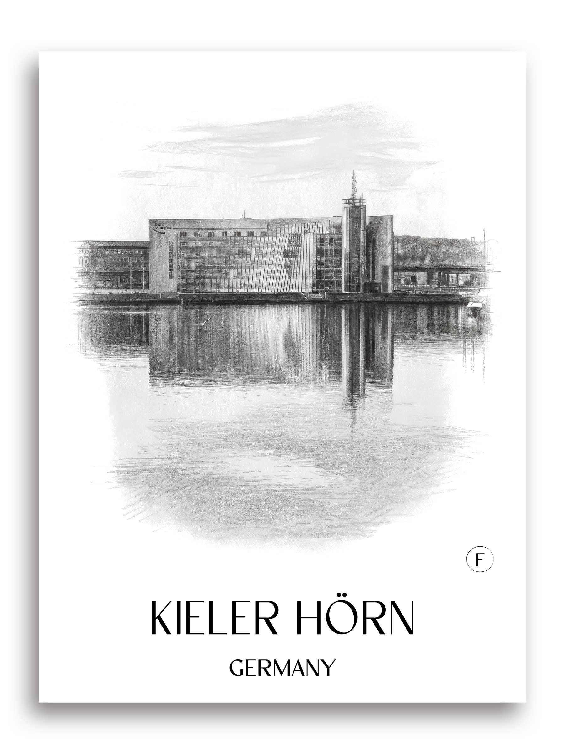 Kieler Hörn Poster - Schleswig-Holstein - Deutschland Kunstdruck - Zeichnung von A4 bis A1