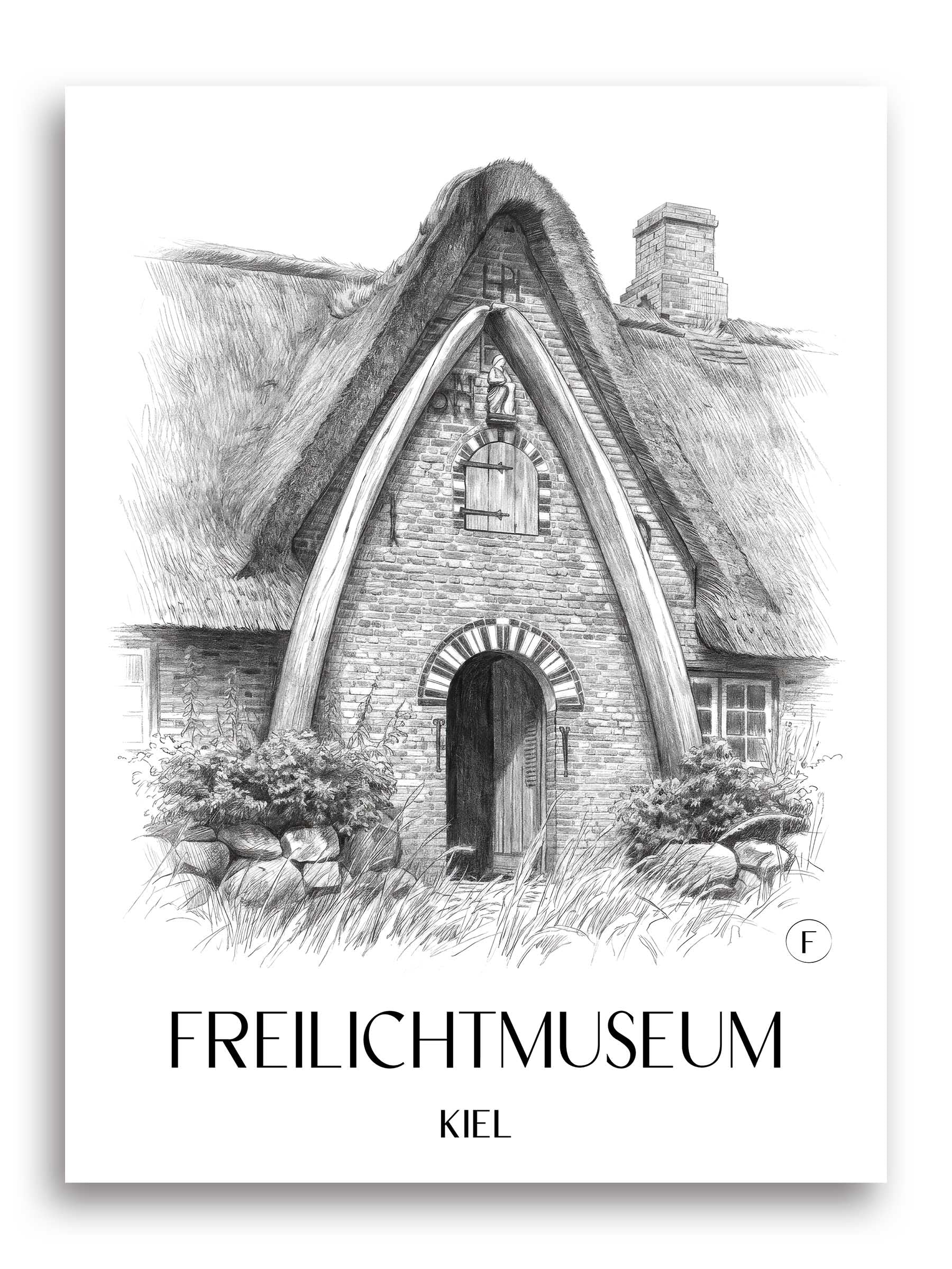 freilichtmuseum-kiel-deutschland-poster-bleistift-zeichnung-drawing