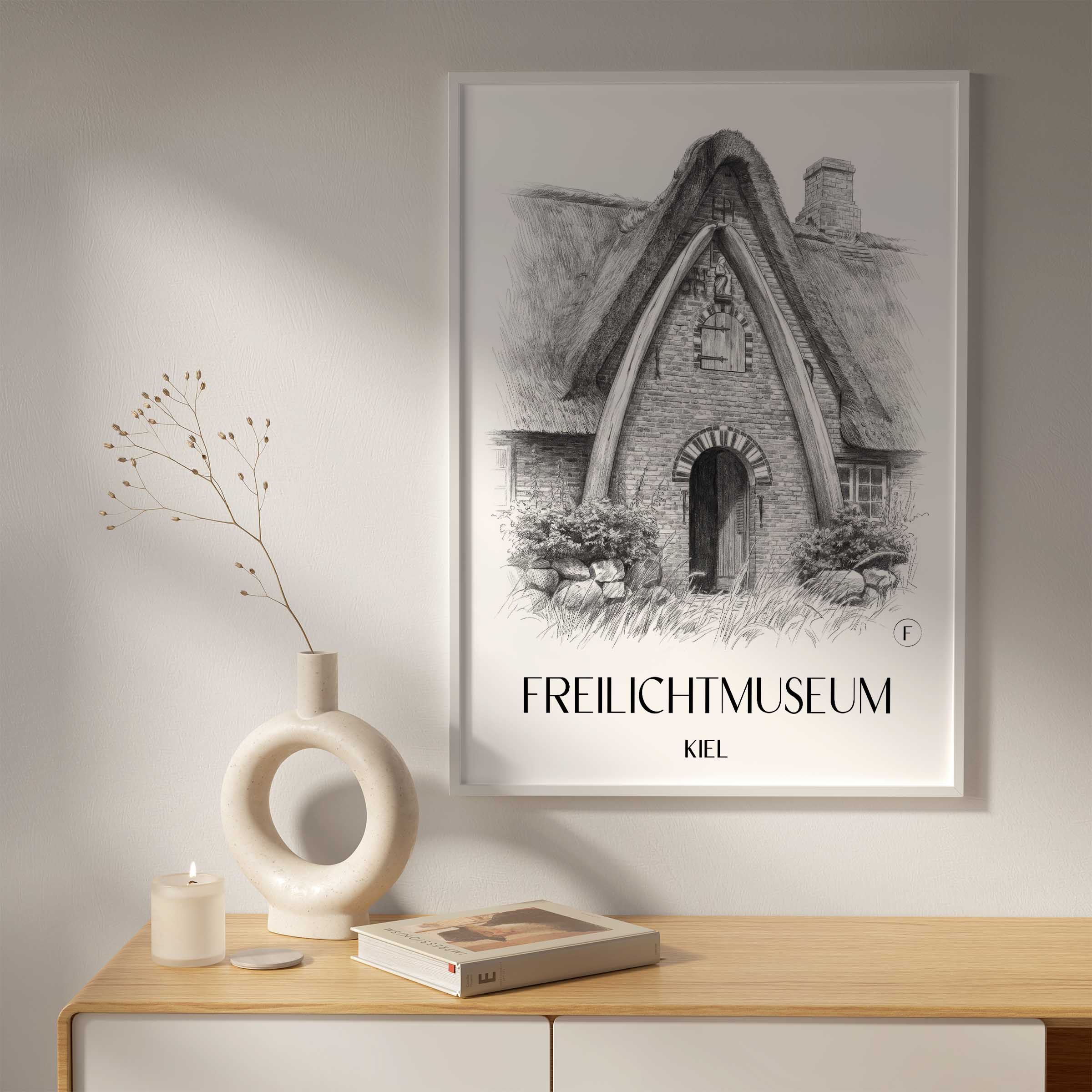 freilichtmuseum-kiel-deutschland-poster-bleistift-zeichnung-drawing