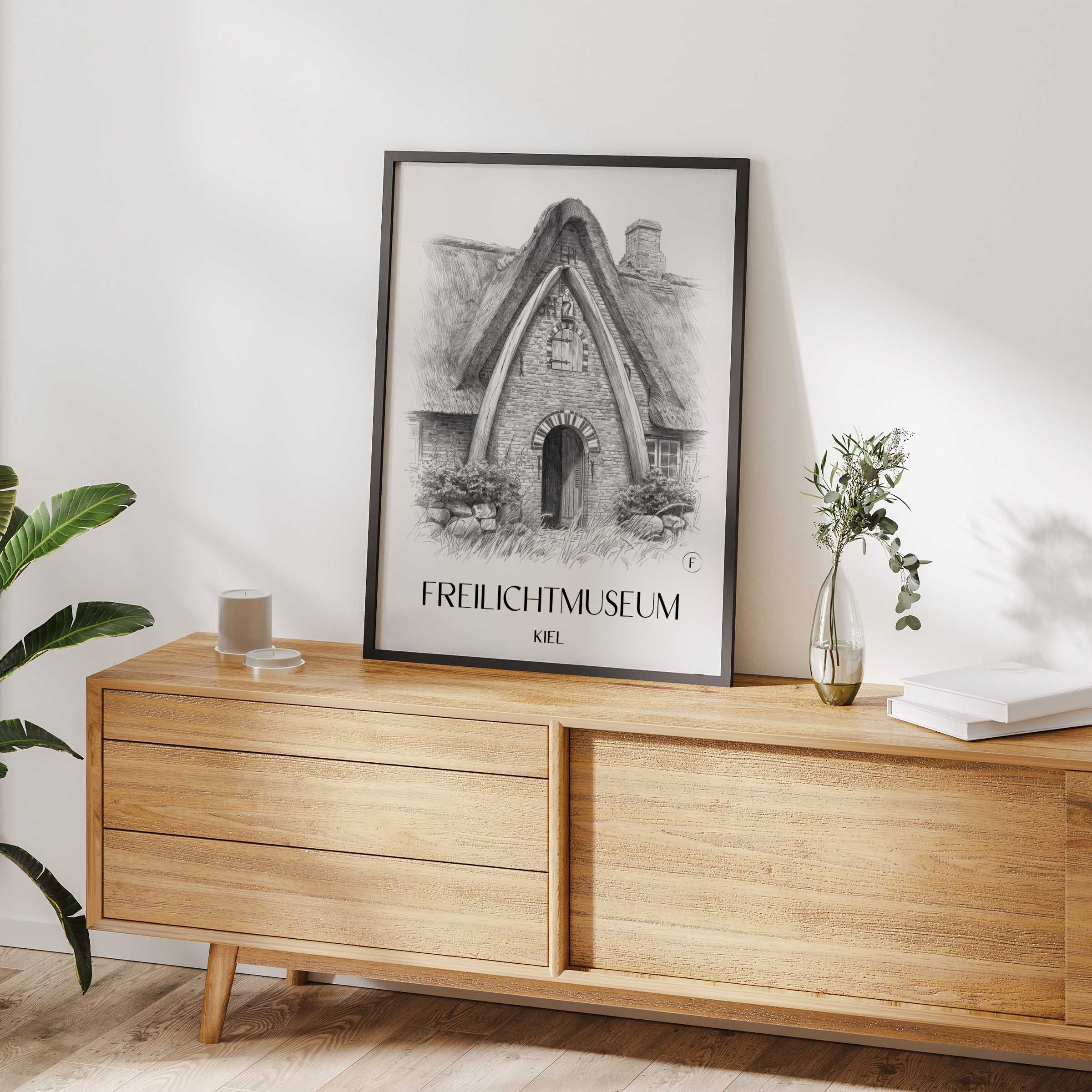 freilichtmuseum-kiel-deutschland-poster-bleistift-zeichnung-drawing