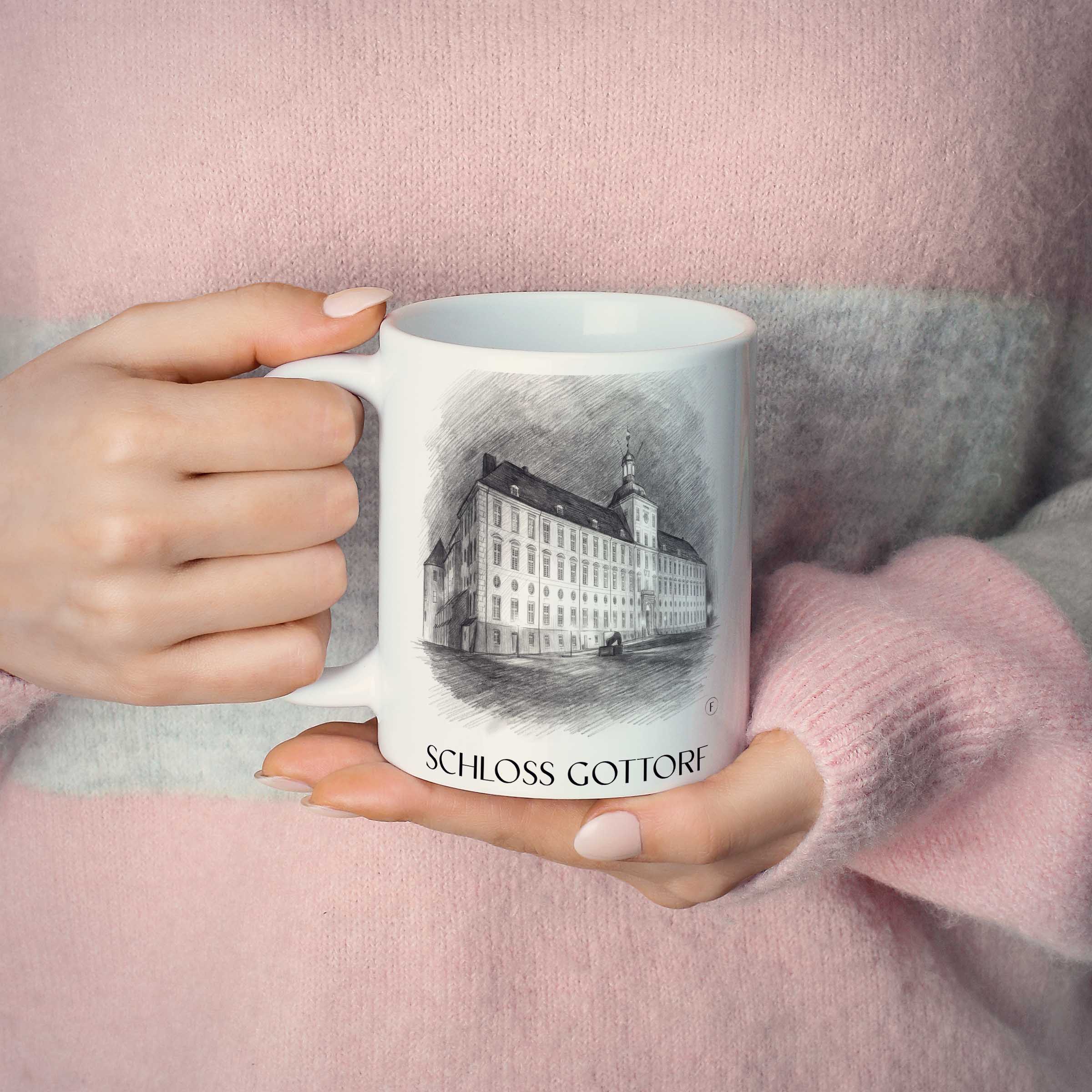 schloss-gottorf-schleswig-deutschland-kaffeebecher-bleistift-zeichnung-drawing