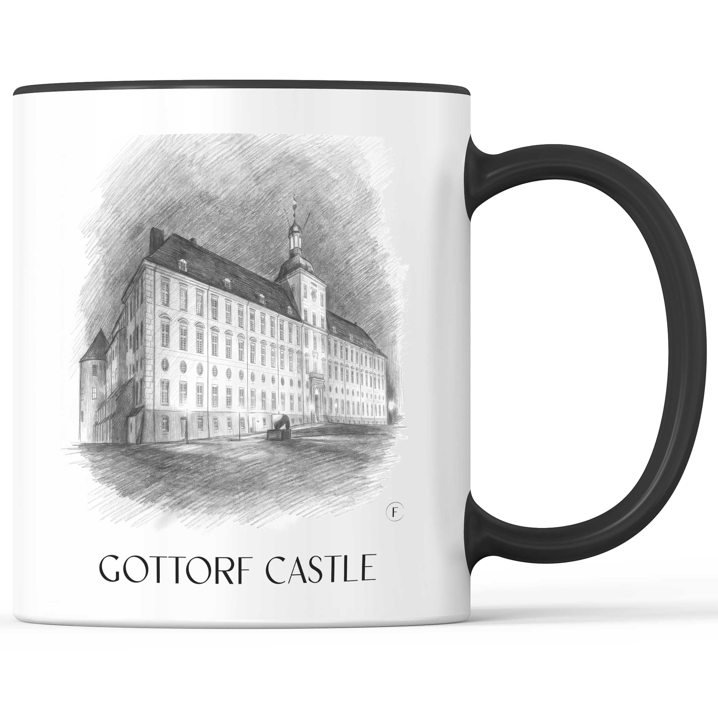 Schloss Gottorf Kaffeebecher - Schleswig - Deutschland Becher - Kaffeetasse im Zeichnung Stil