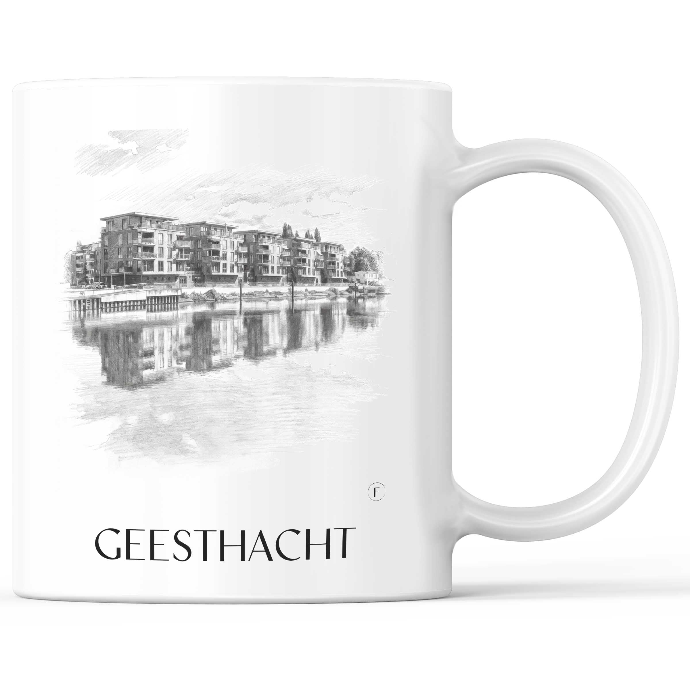 Geesthacht Kaffeebecher - Schleswig-Holstein - Deutschland Becher - Kaffeetasse im Zeichnung Stil