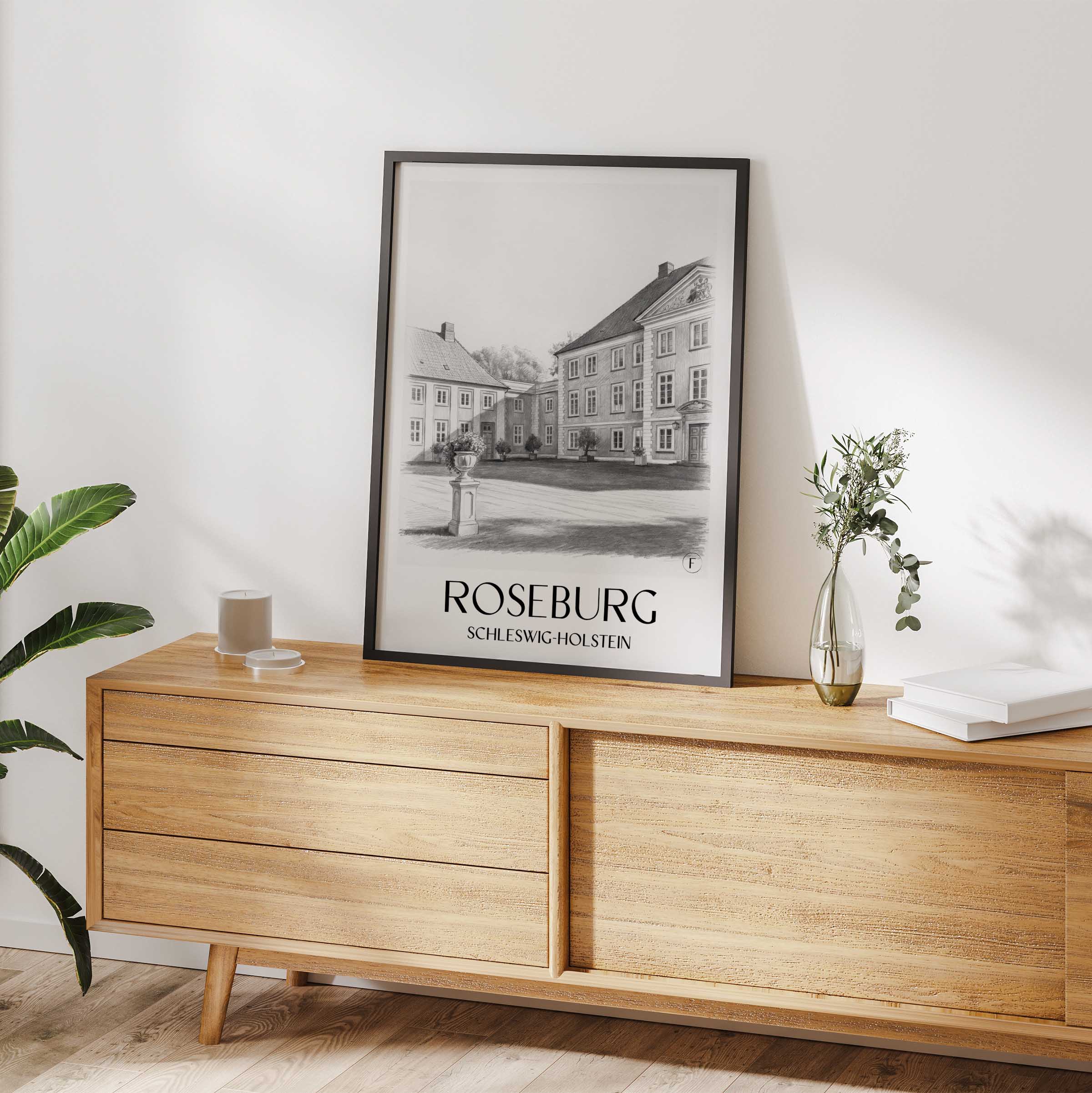 roseburg-schleswig-holstein-deutschland-poster-bleistift-zeichnung-drawing