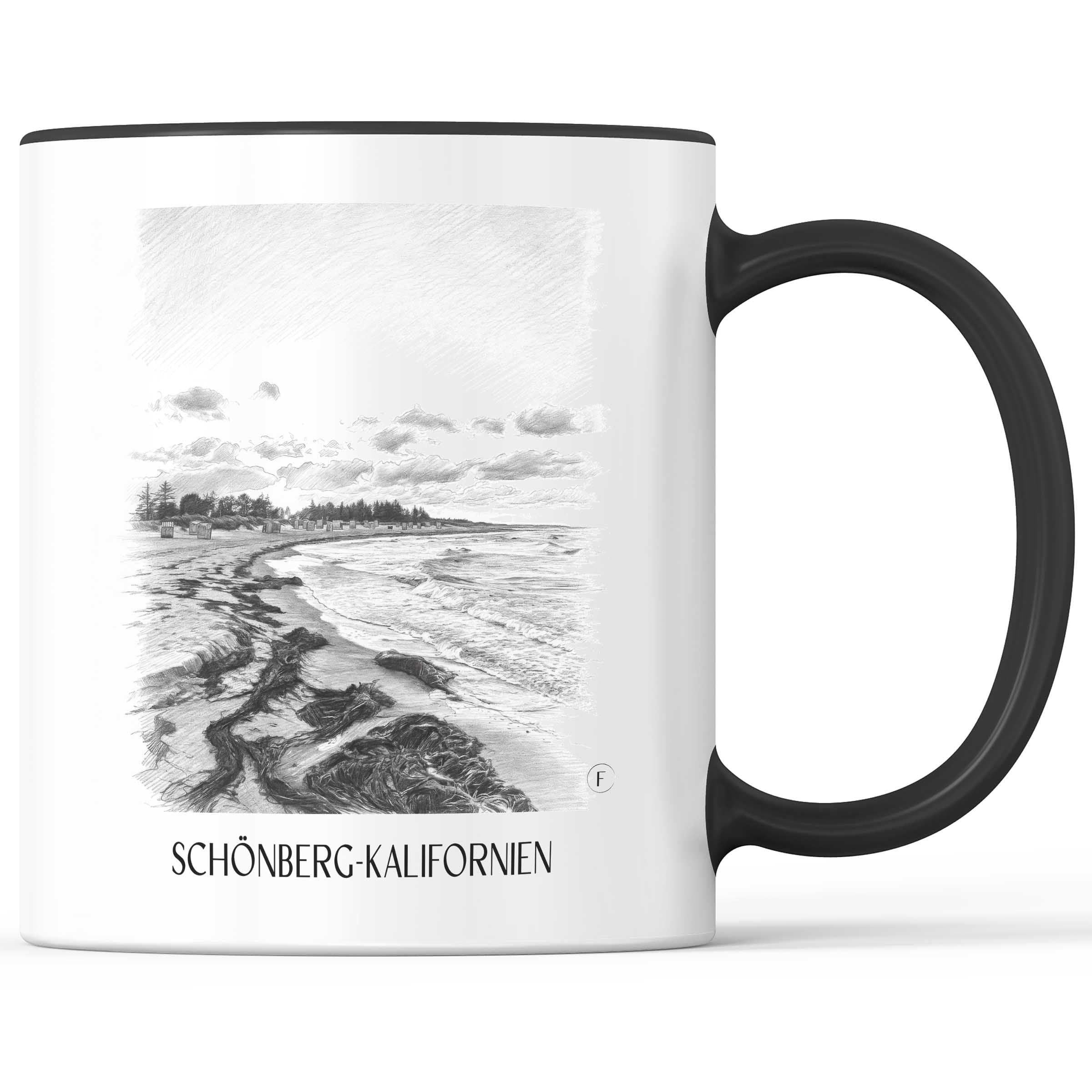 schönberg-kalifornien-schleswig-holstein-deutschland-kaffeebecher-bleistift-zeichnung-drawing