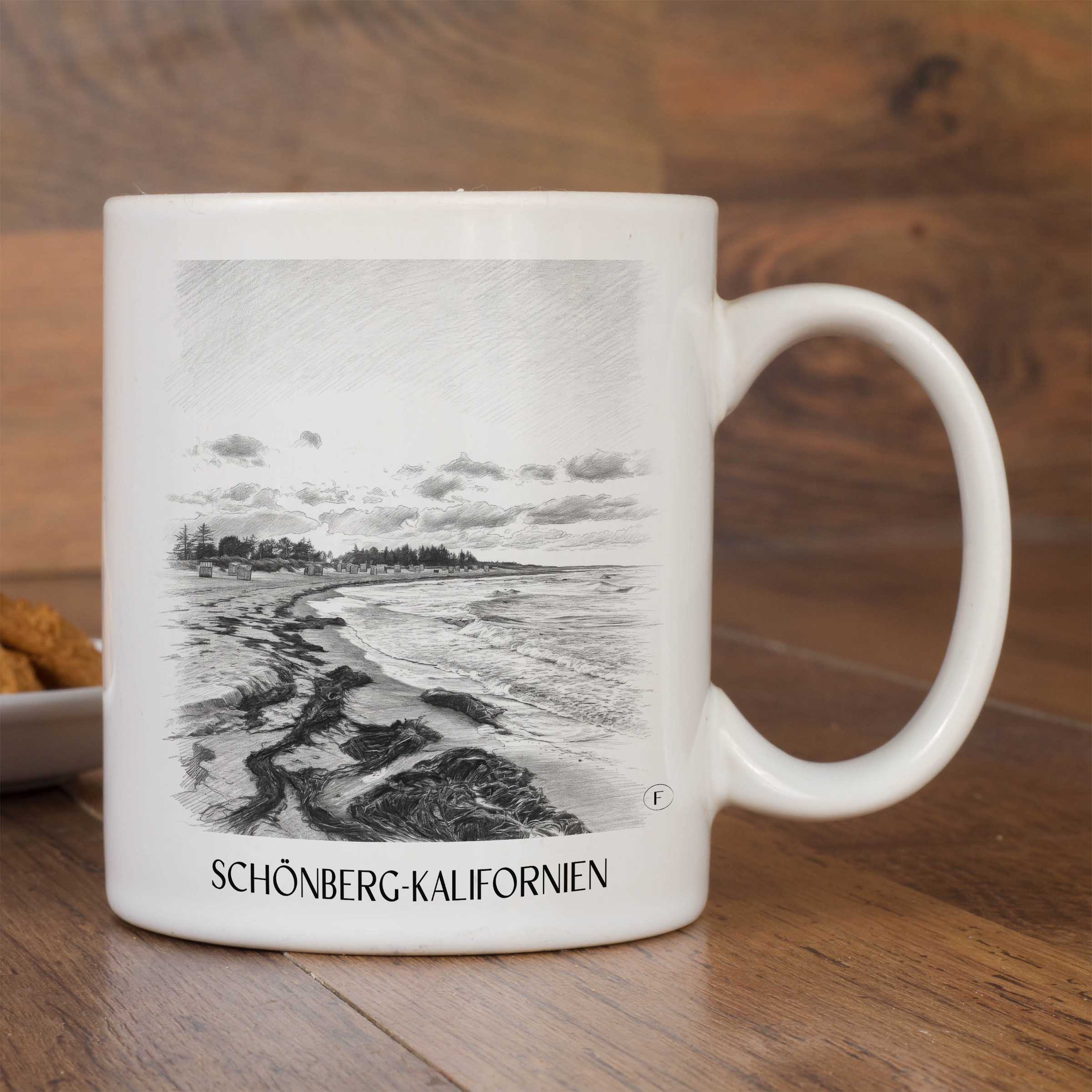 schönberg-kalifornien-schleswig-holstein-deutschland-kaffeebecher-bleistift-zeichnung-drawing