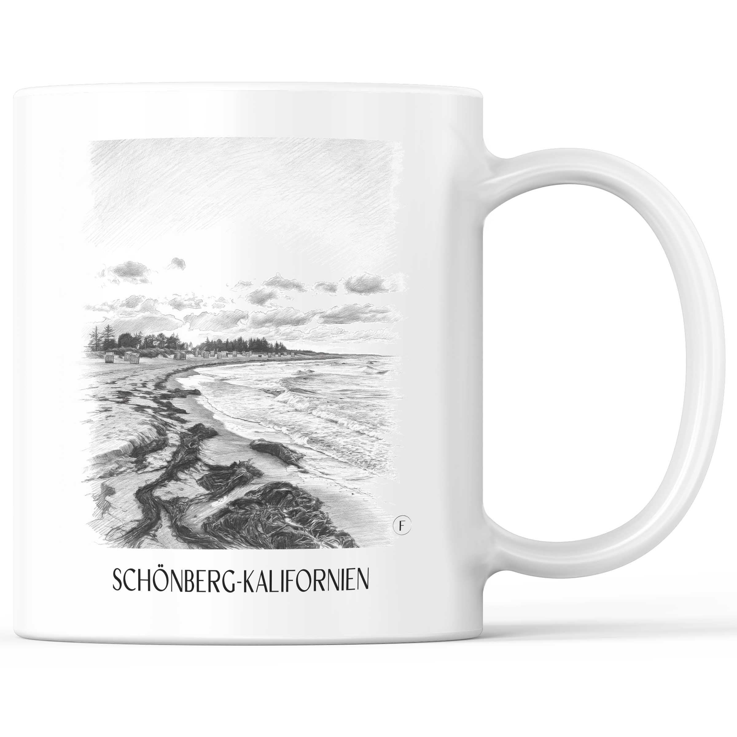 schönberg-kalifornien-schleswig-holstein-deutschland-kaffeebecher-bleistift-zeichnung-drawing