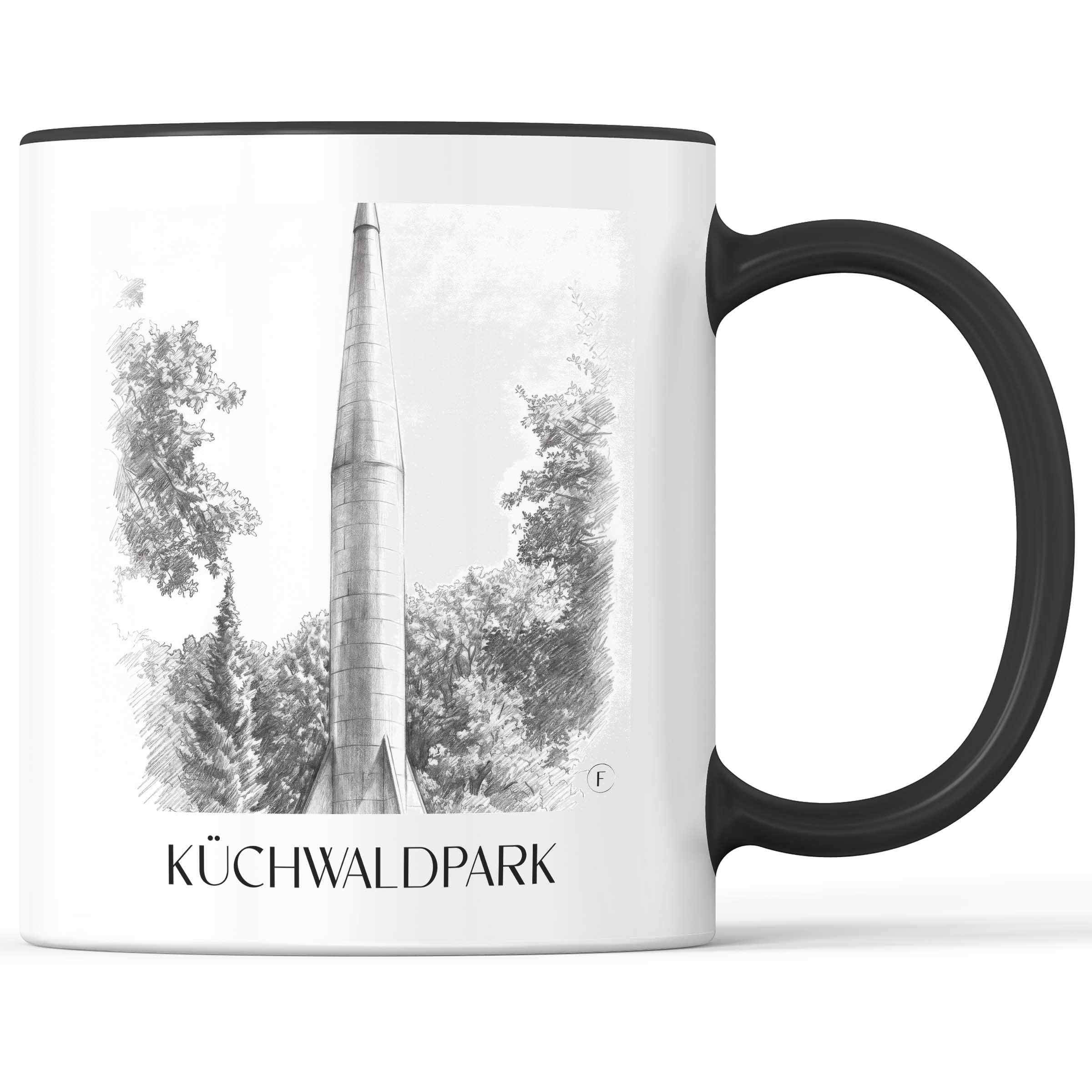 Küchwaldpark Kaffeebecher - Chemnitz - Deutschland Becher - Kaffeetasse im Zeichnung Stil