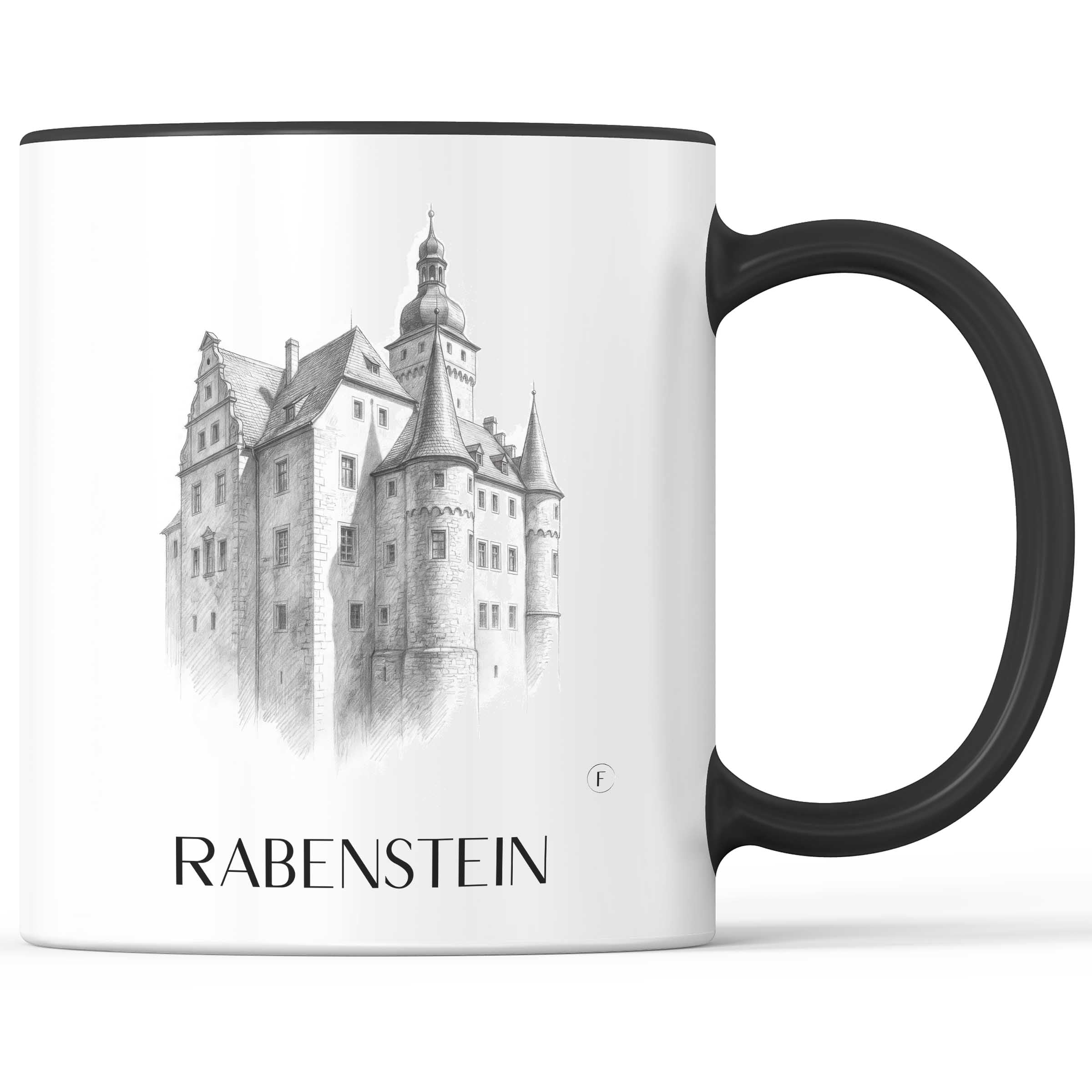 Rabenstein Kaffeebecher - Erzgebirge - Deutschland Becher - Kaffeetasse im Zeichnung Stil