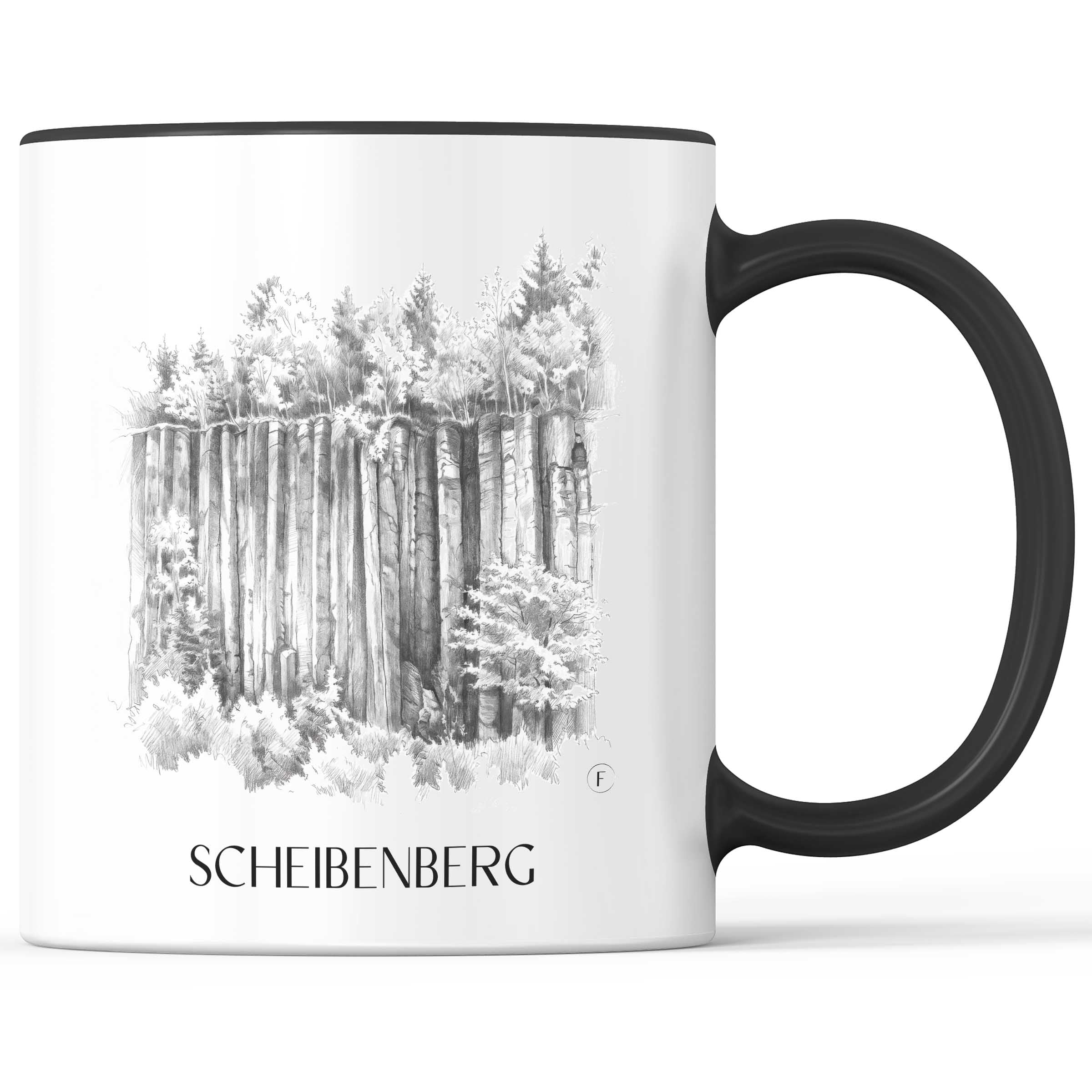 scheibenberg-erzgebirge-deutschland-kaffeebecher-bleistift-zeichnung-drawing