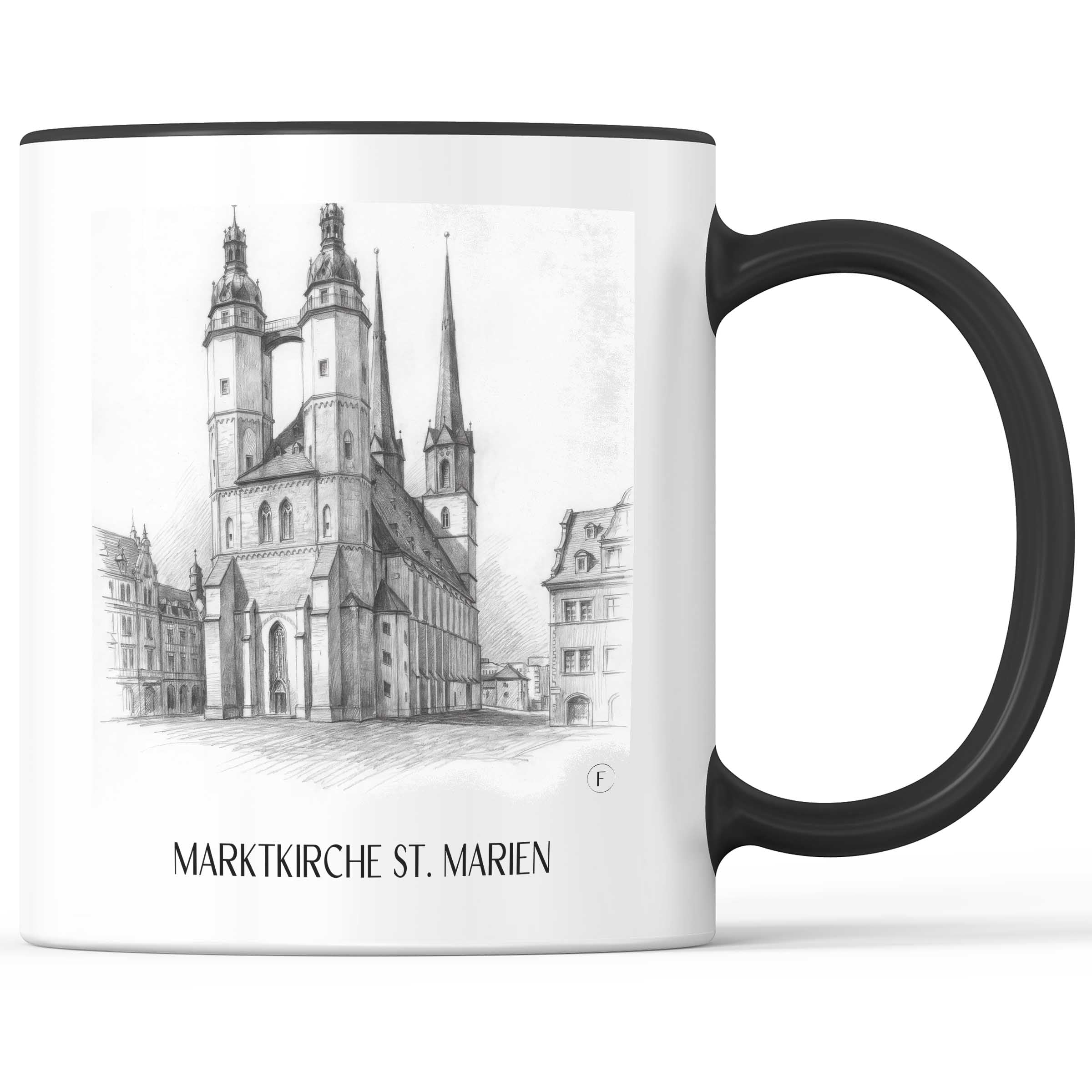 marktkirche-st.-marien-halle-deutschland-kaffeebecher-bleistift-zeichnung-drawing