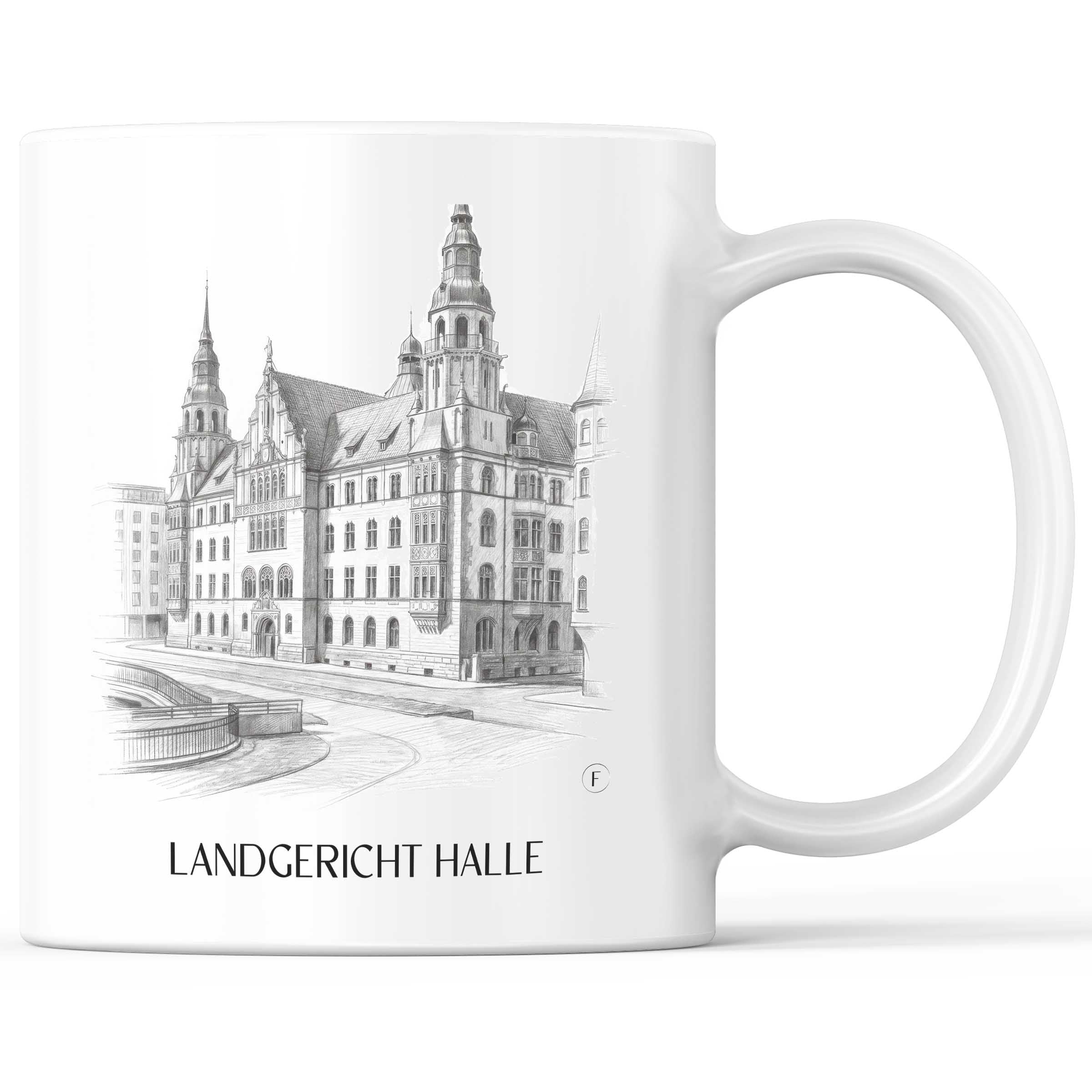 landgericht-halle-deutschland-kaffeebecher-bleistift-zeichnung-drawing