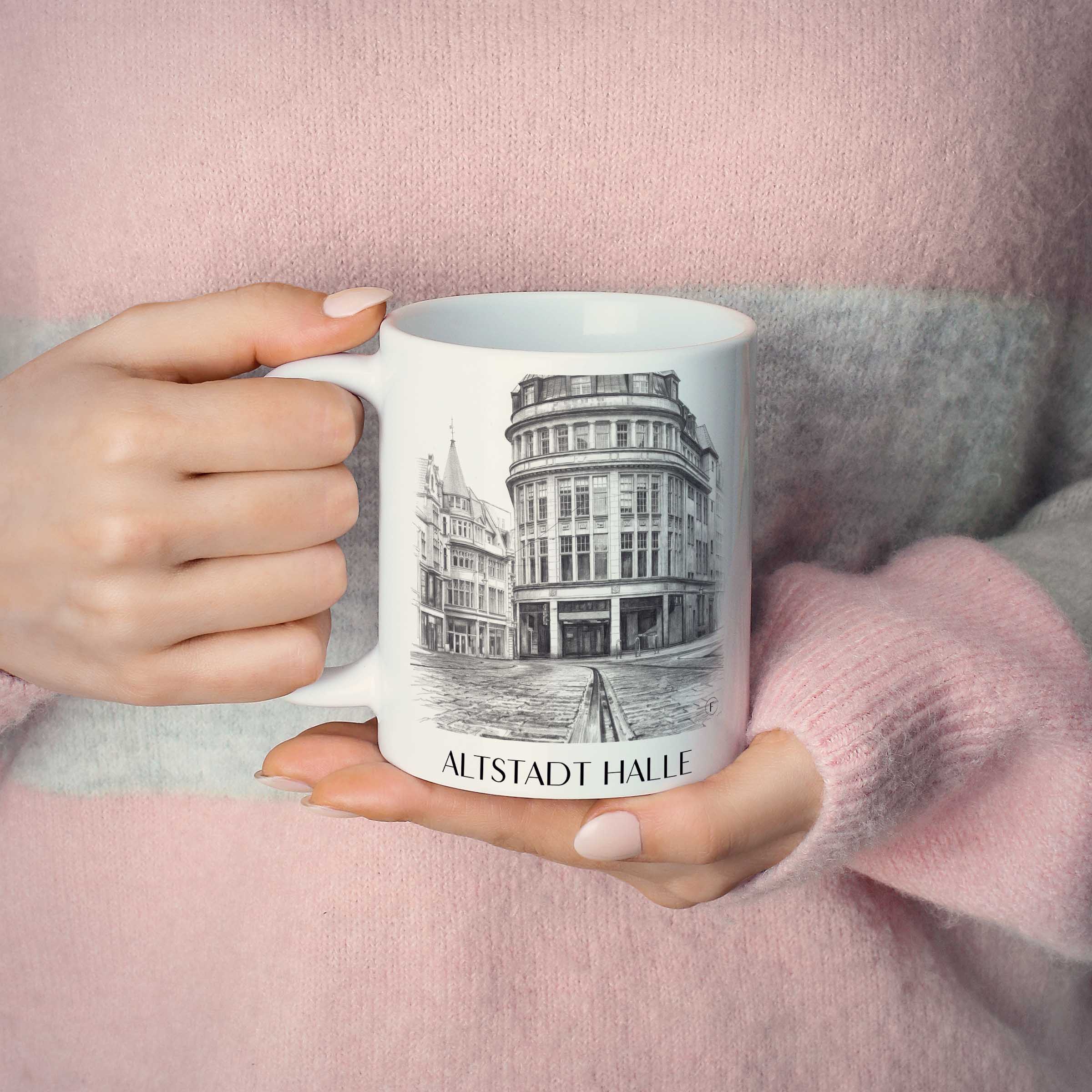 altstadt-halle-deutschland-kaffeebecher-bleistift-zeichnung-drawing