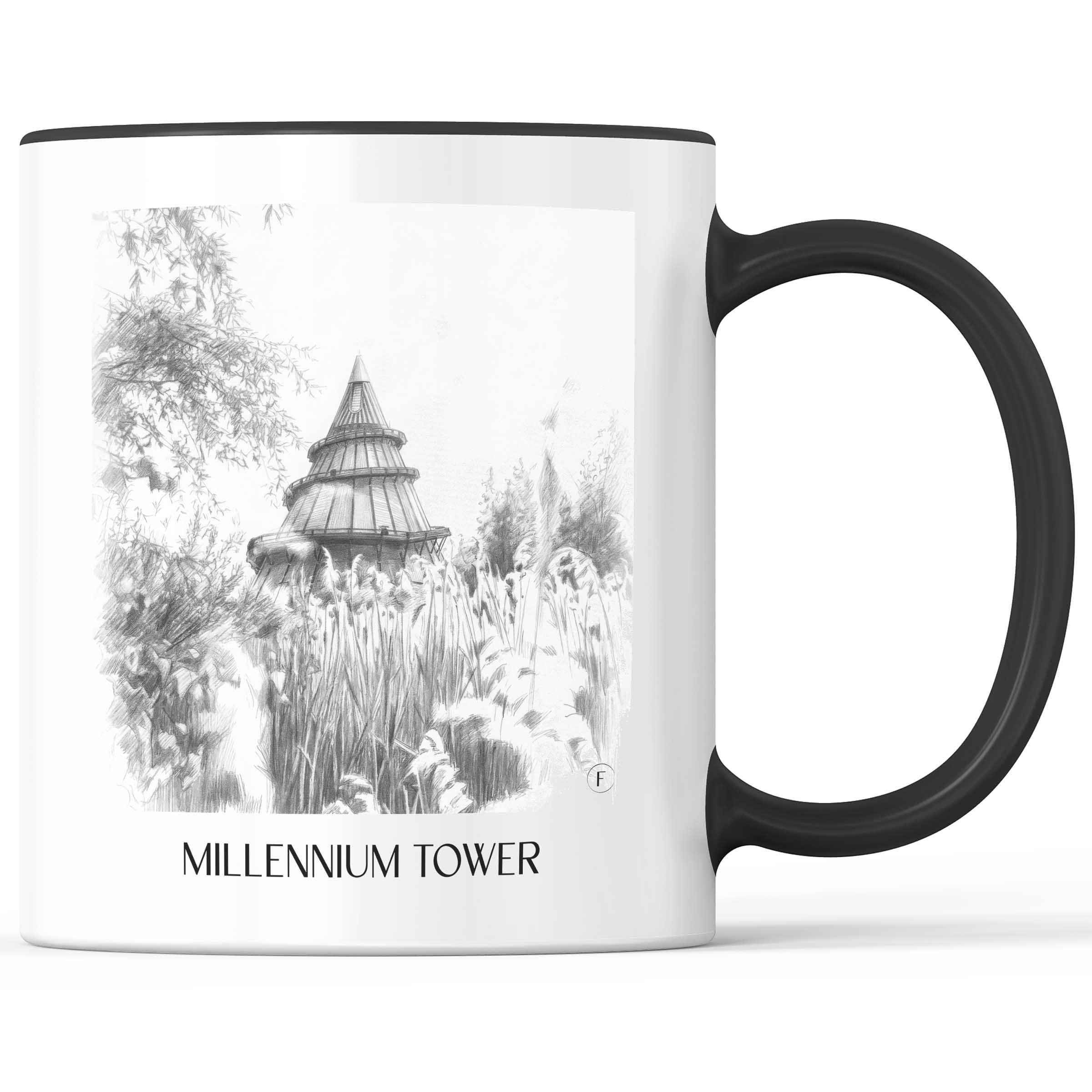 Jahrtausendturm Kaffeebecher - Magdeburg - Deutschland Becher - Kaffeetasse im Zeichnung Stil