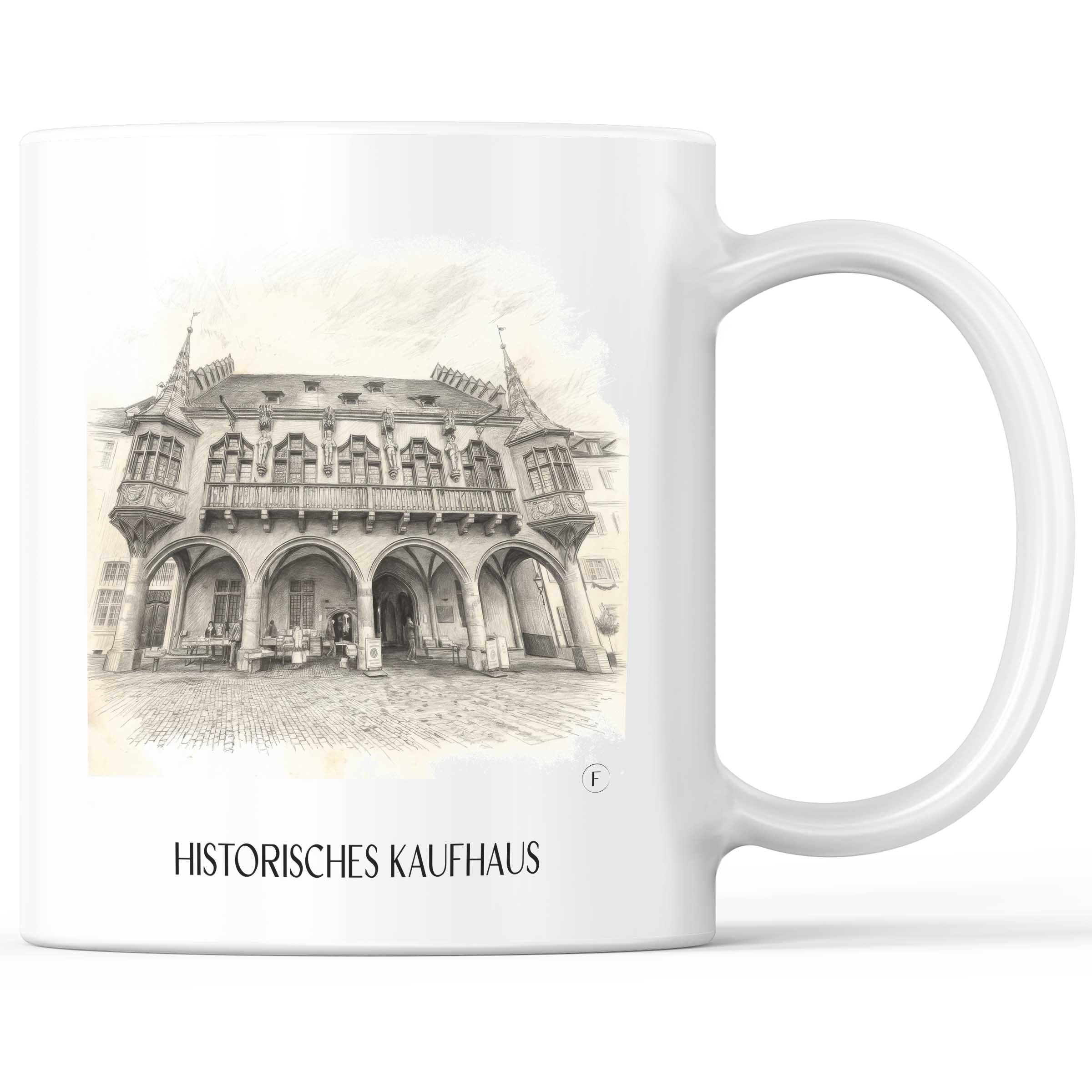 historisches-kaufhaus-freiburg-deutschland-kaffeebecher-bleistift-zeichnung-drawing