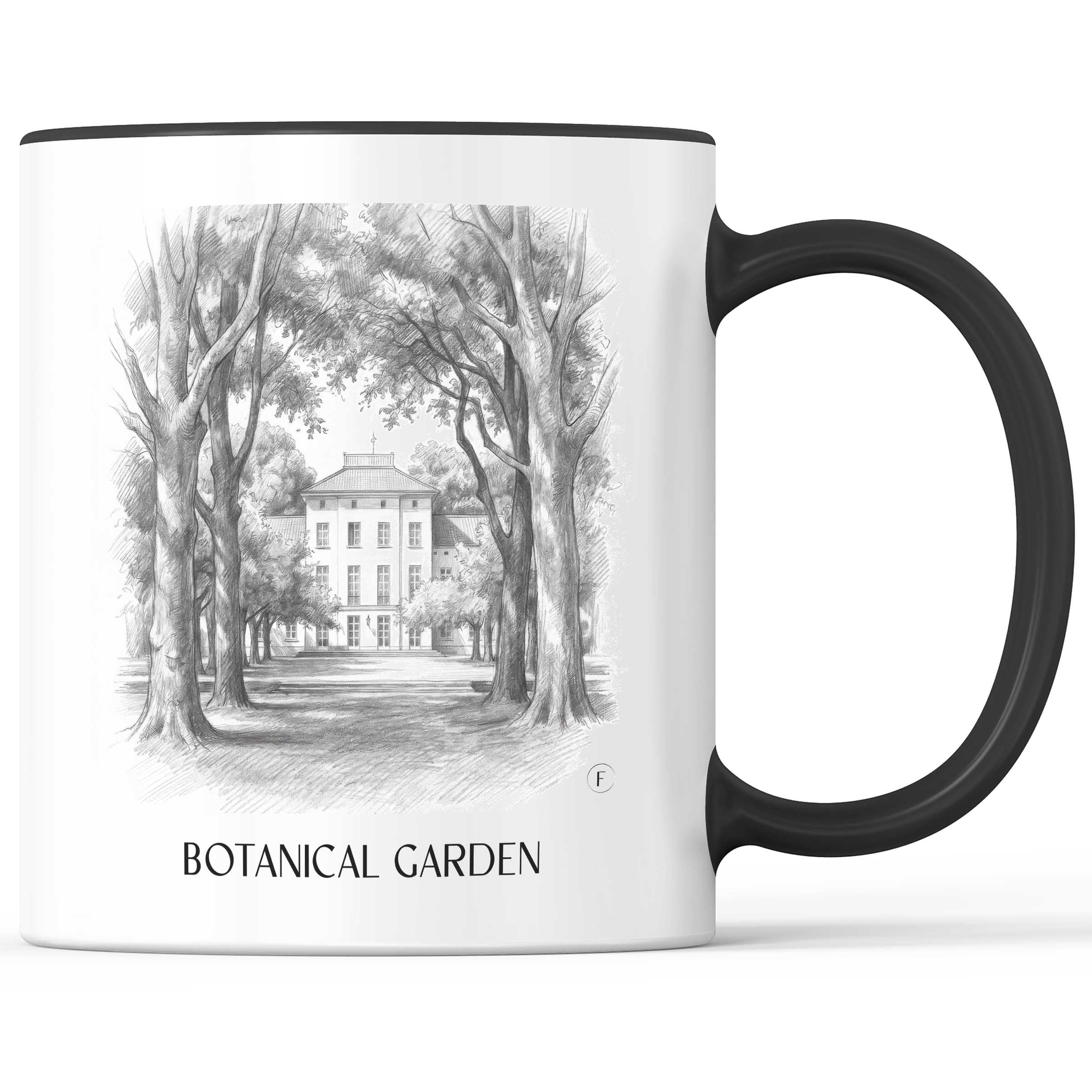 Botanischer Garten Kaffeebecher - Krefeld - Deutschland Becher - Kaffeetasse im Zeichnung Stil