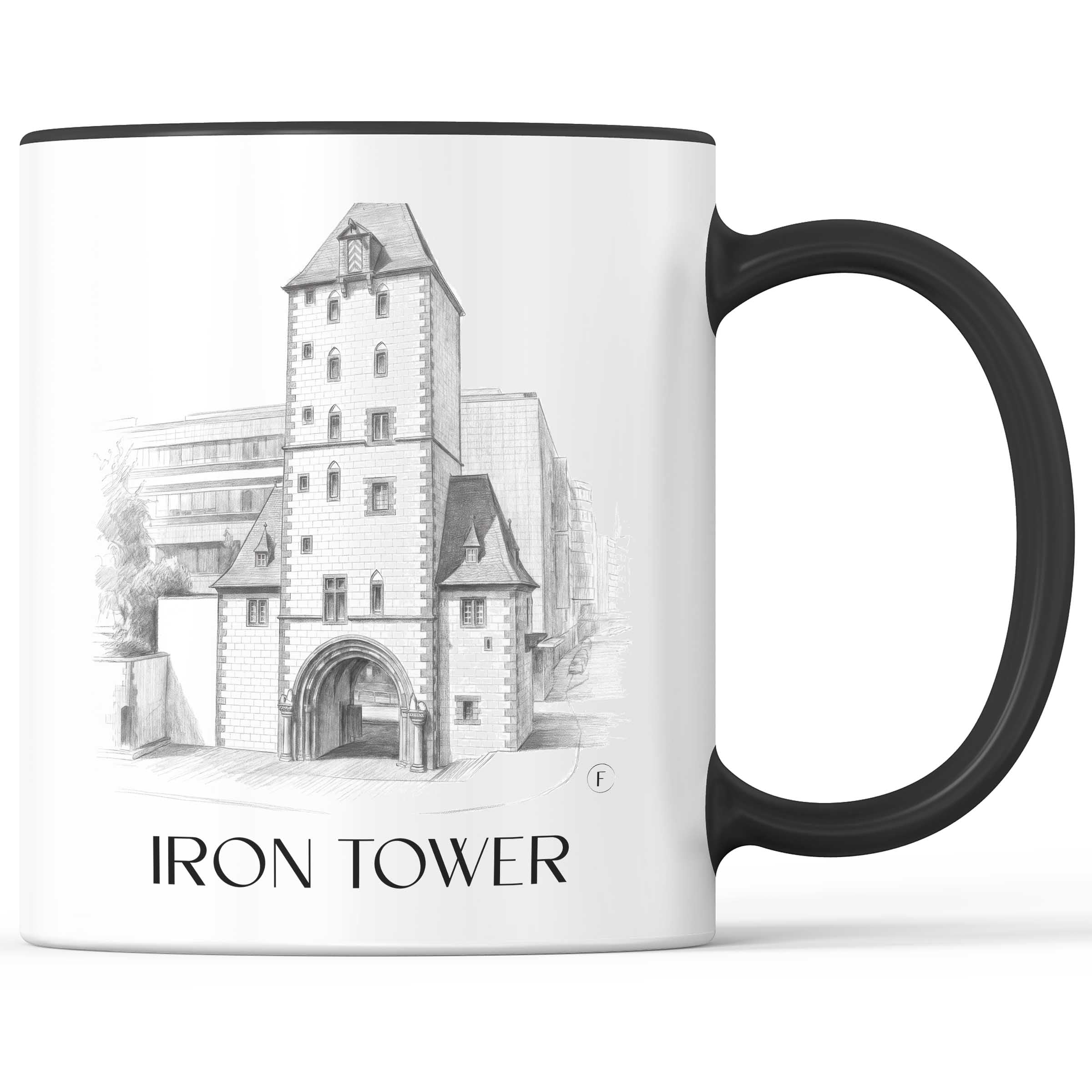 Eisenturm Kaffeebecher - Mainz - Deutschland Becher - Kaffeetasse im Zeichnung Stil