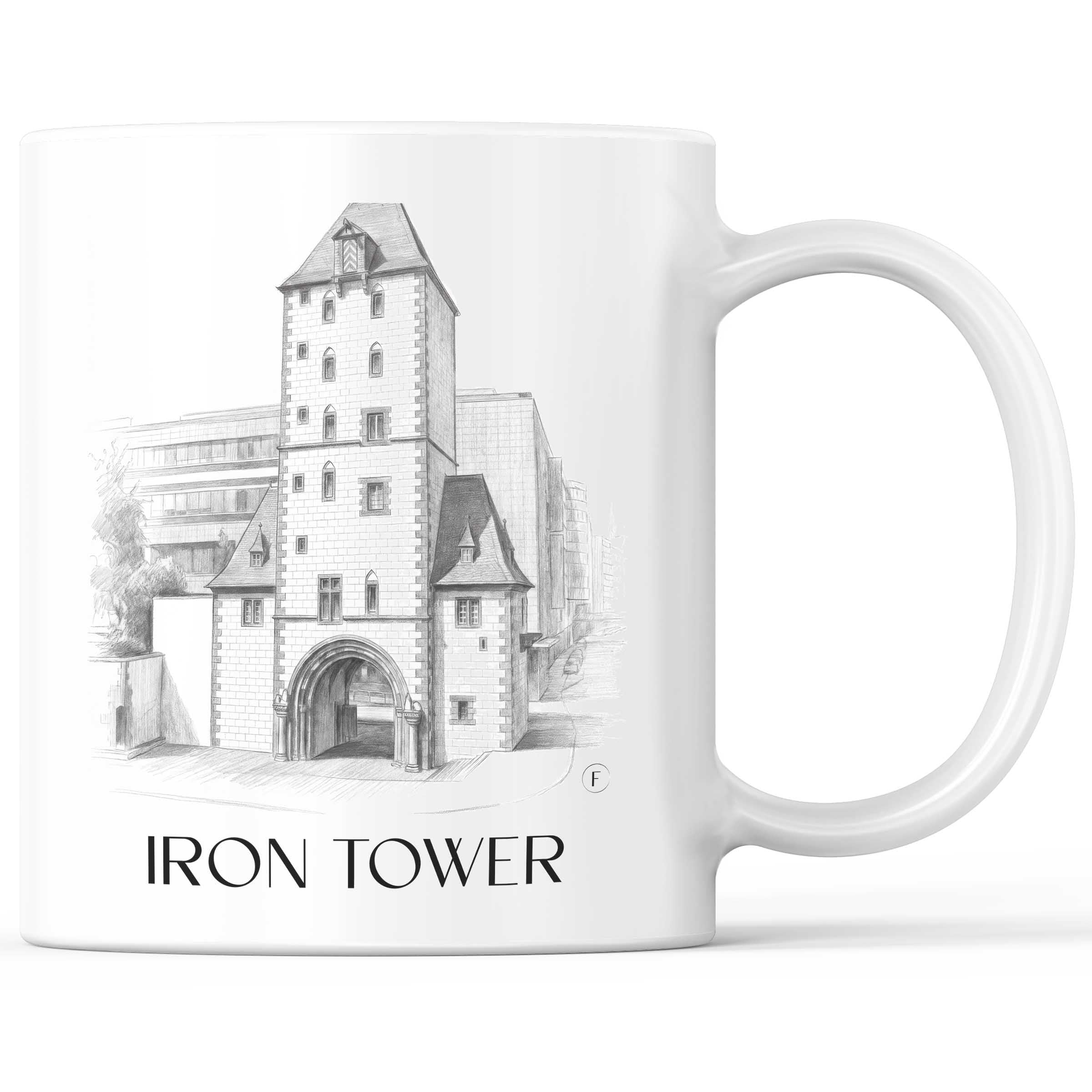 Eisenturm Kaffeebecher - Mainz - Deutschland Becher - Kaffeetasse im Zeichnung Stil
