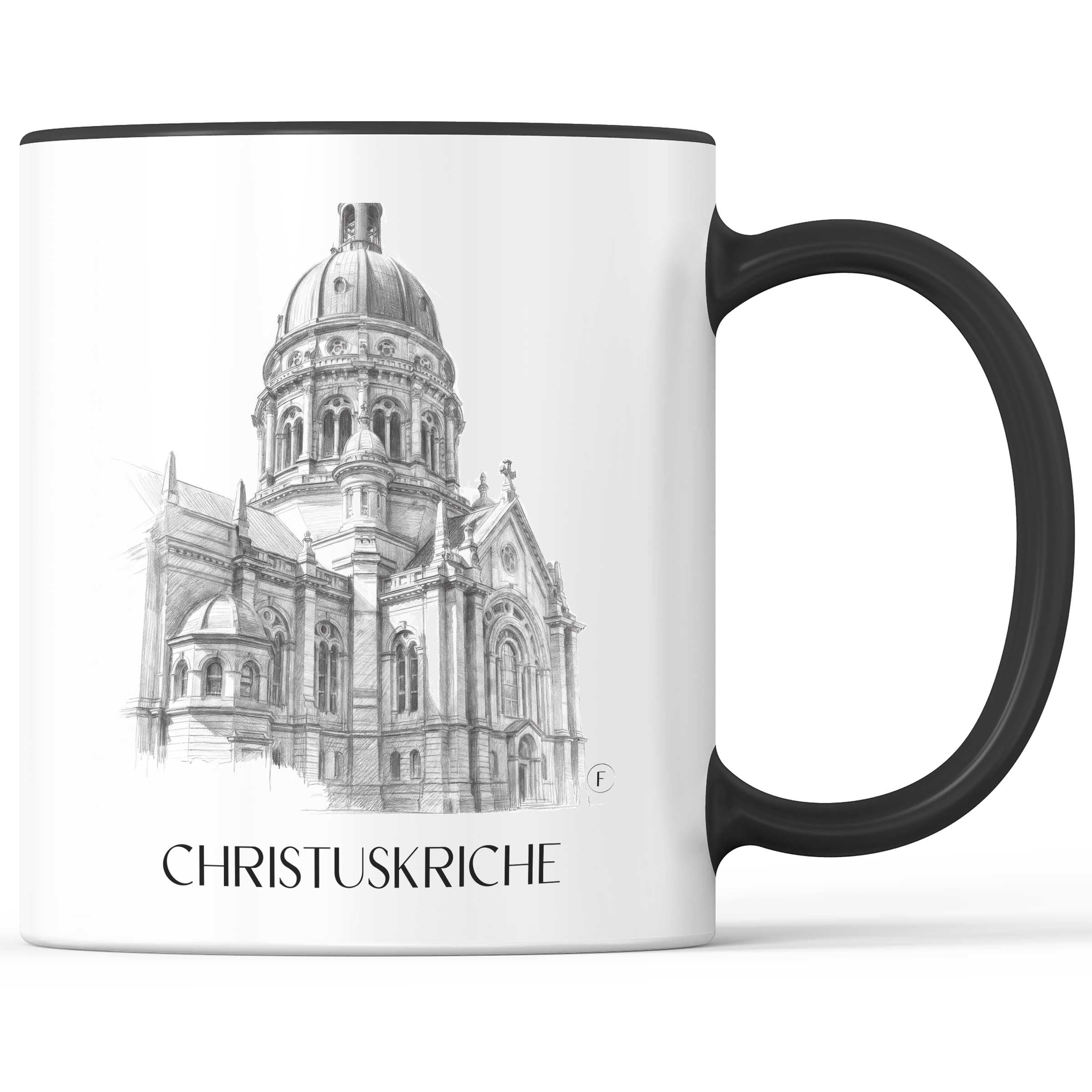 christuskriche-mainz-deutschland-kaffeebecher-bleistift-zeichnung-drawing