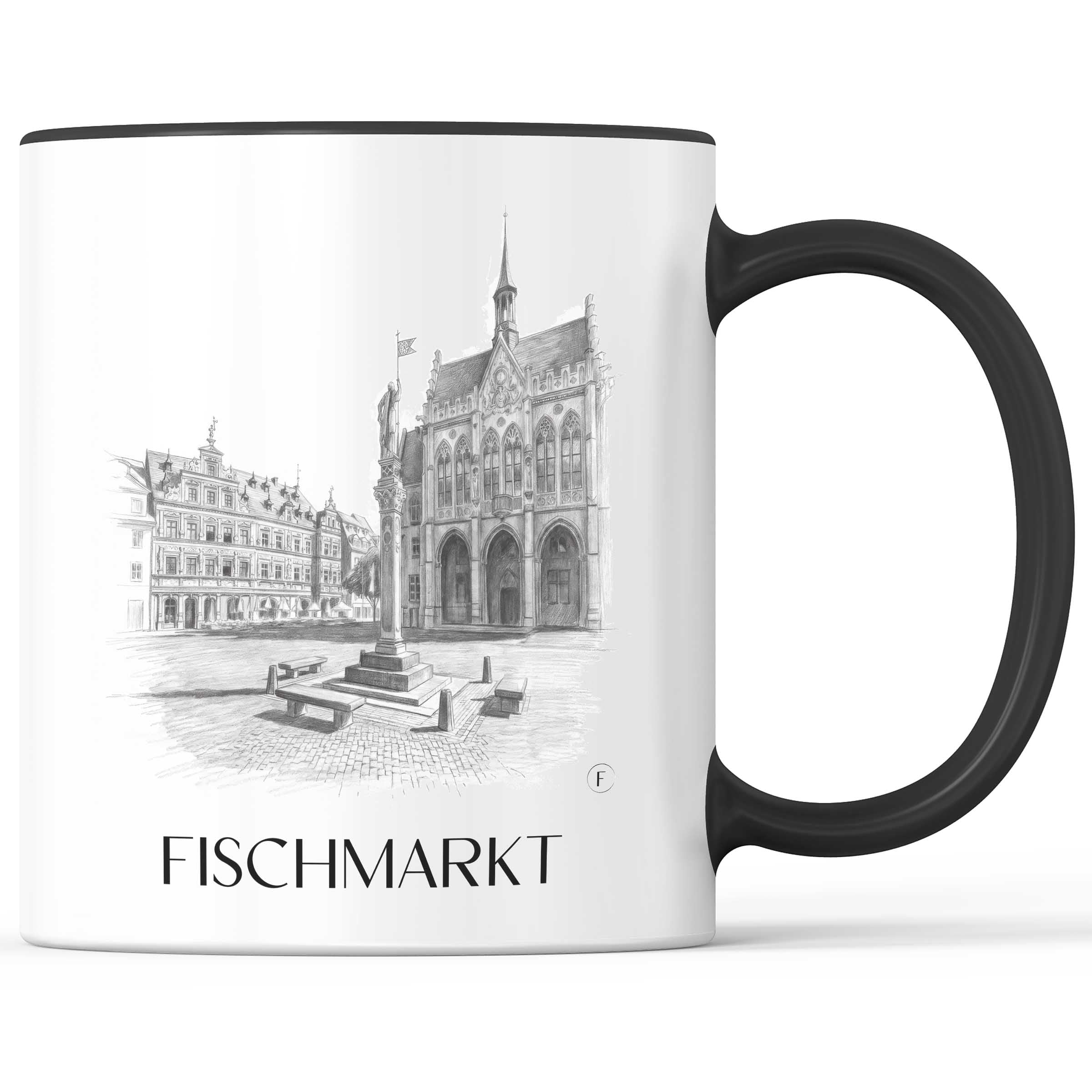 fischmarkt-erfurt-deutschland-kaffeebecher-bleistift-zeichnung-drawing