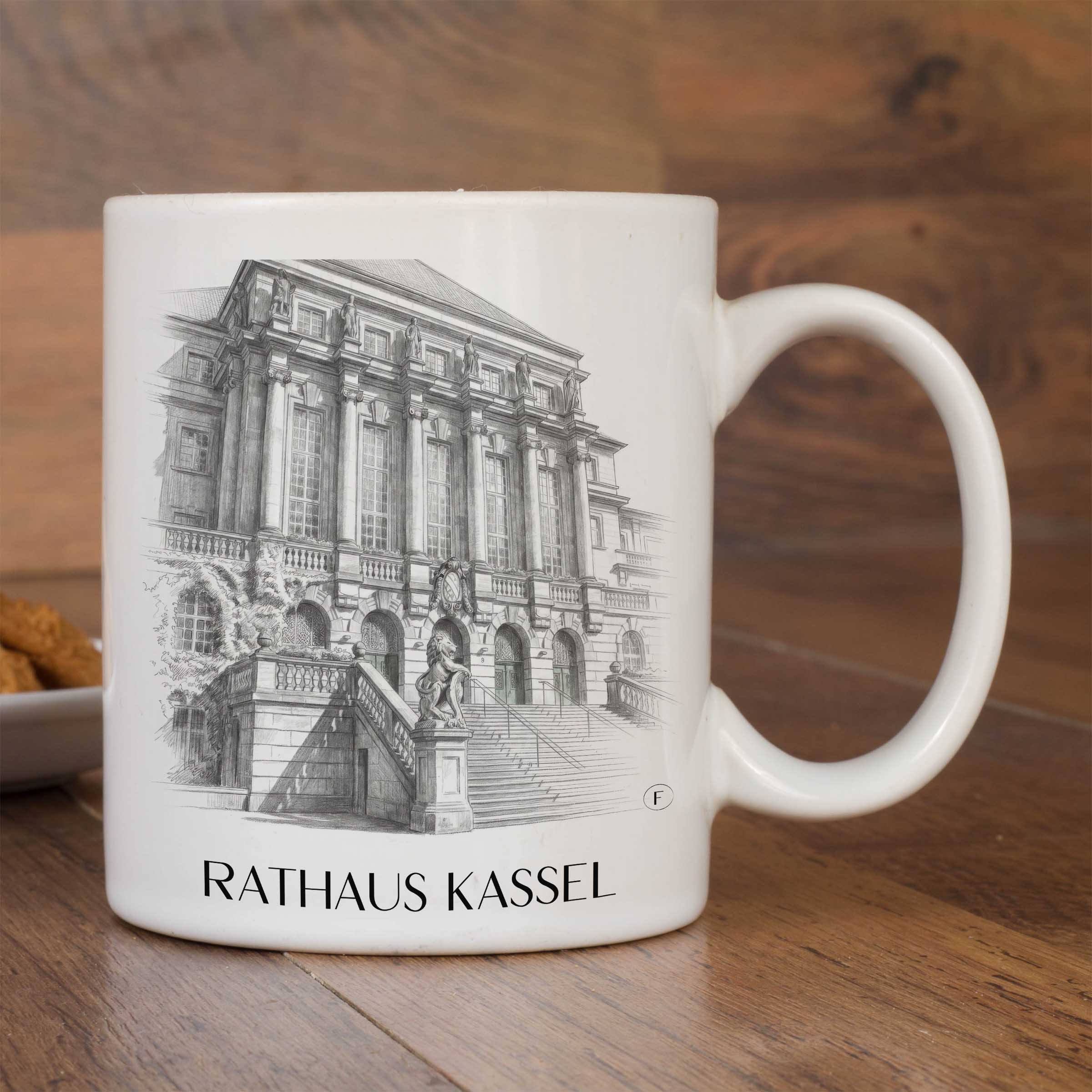 rathaus-kassel-deutschland-kaffeebecher-bleistift-zeichnung-drawing