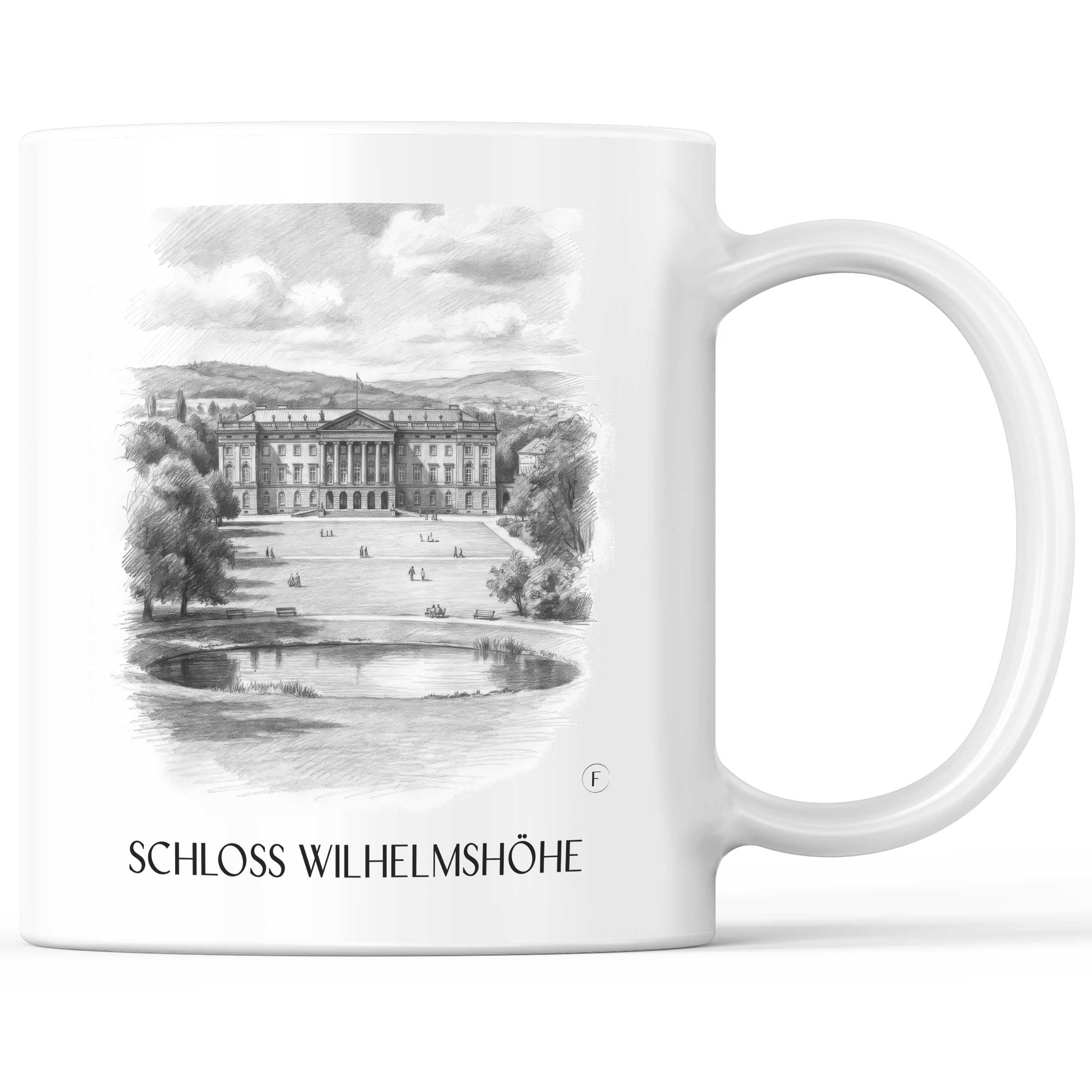 schloss-wilhelmshöhe-kassel-deutschland-kaffeebecher-bleistift-zeichnung-drawing