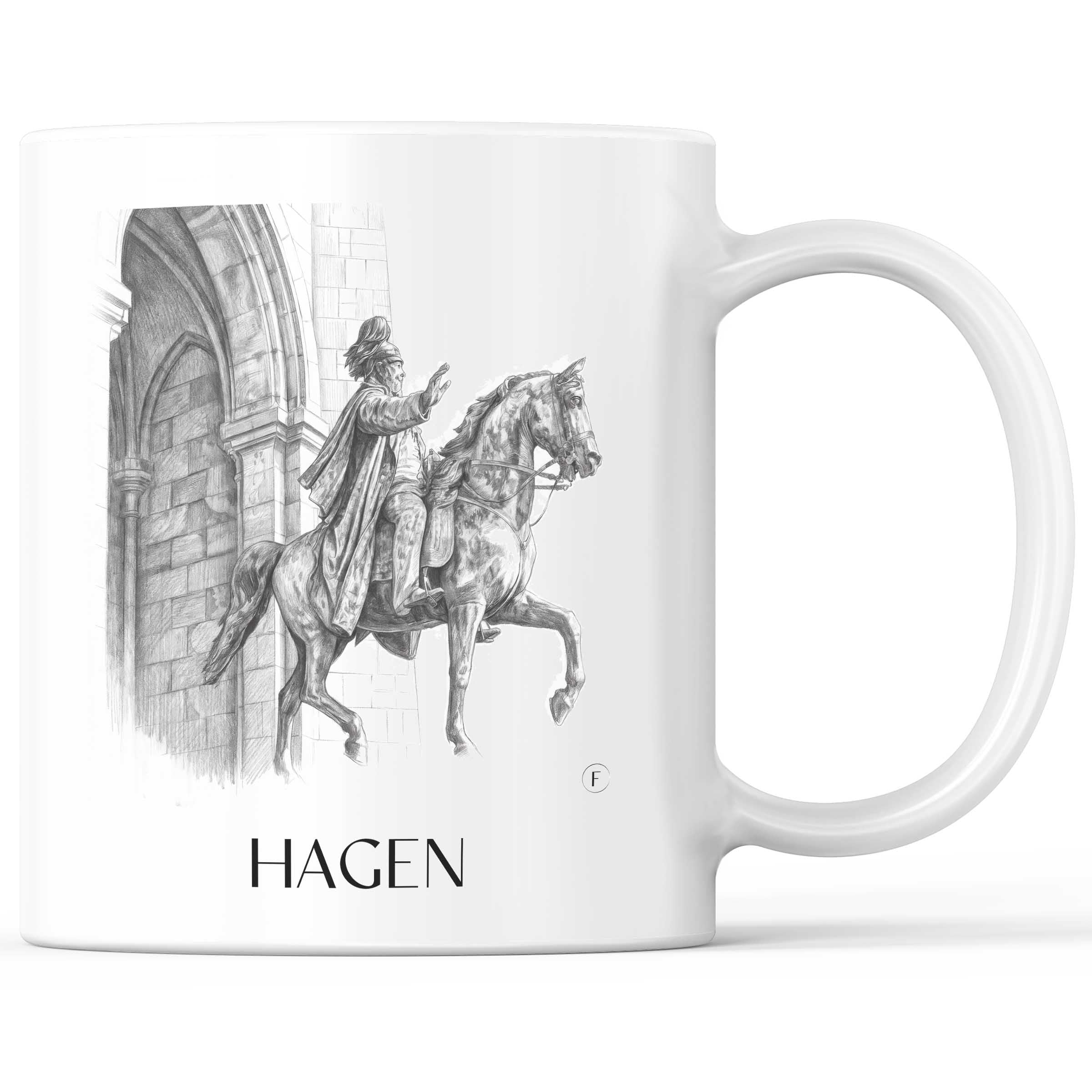 Hagen Kaffeebecher - Sauerland - Deutschland Becher - Kaffeetasse im Zeichnung Stil