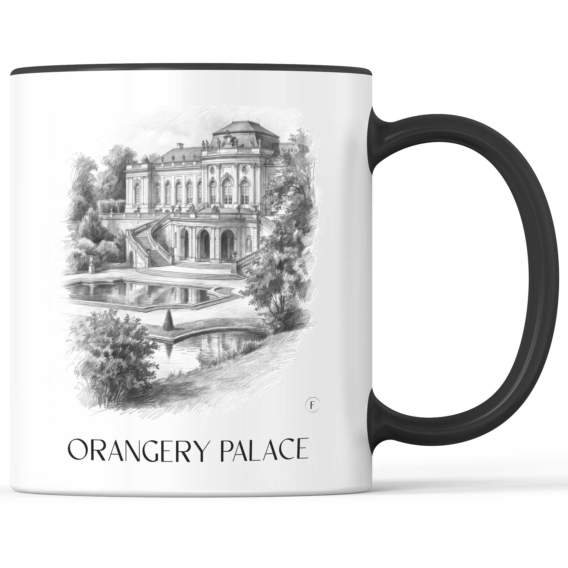 Orangerieschloss Kaffeebecher - Potsdam - Deutschland Becher - Kaffeetasse im Zeichnung Stil