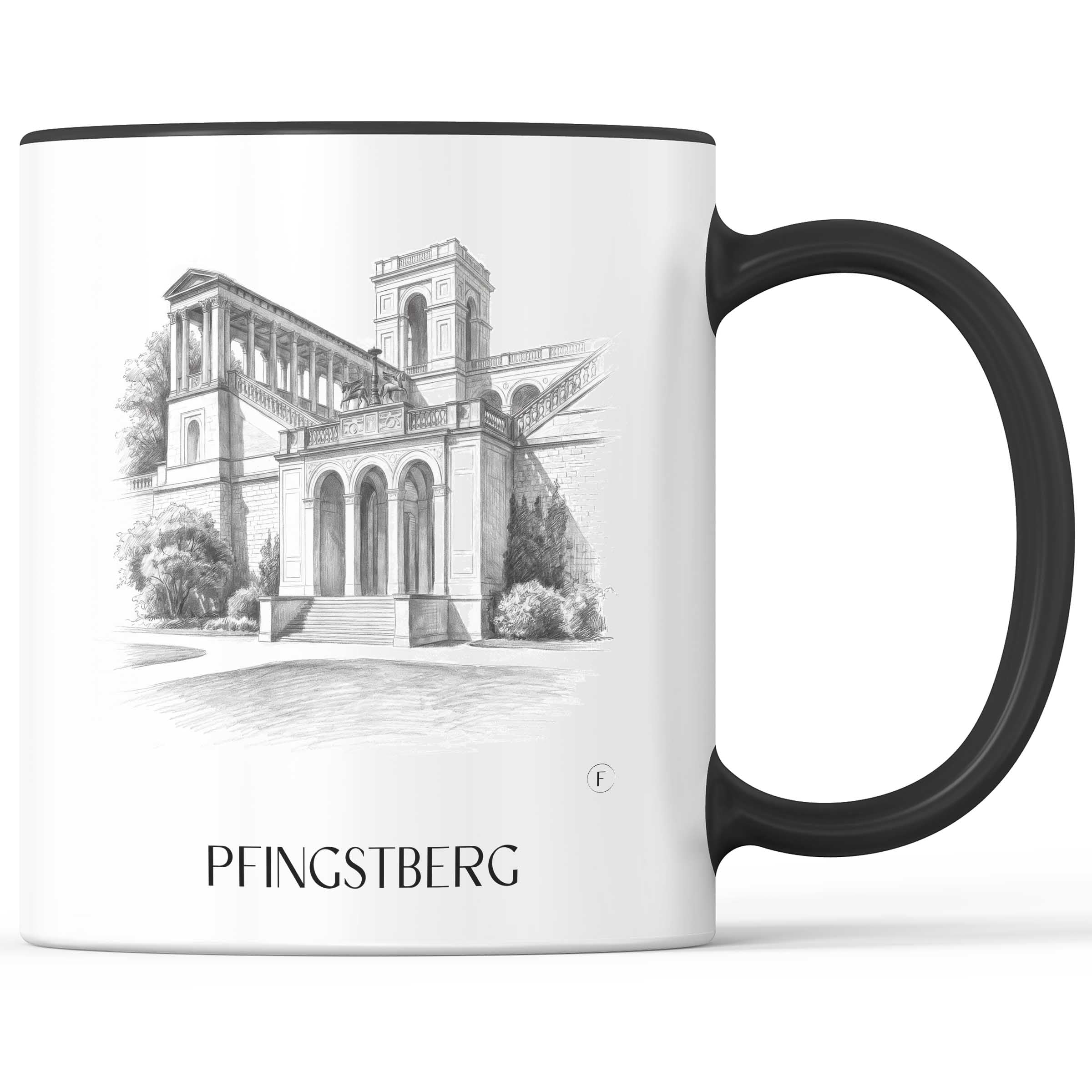 Pfingstberg Kaffeebecher - Potsdam - Deutschland Becher - Kaffeetasse im Zeichnung Stil
