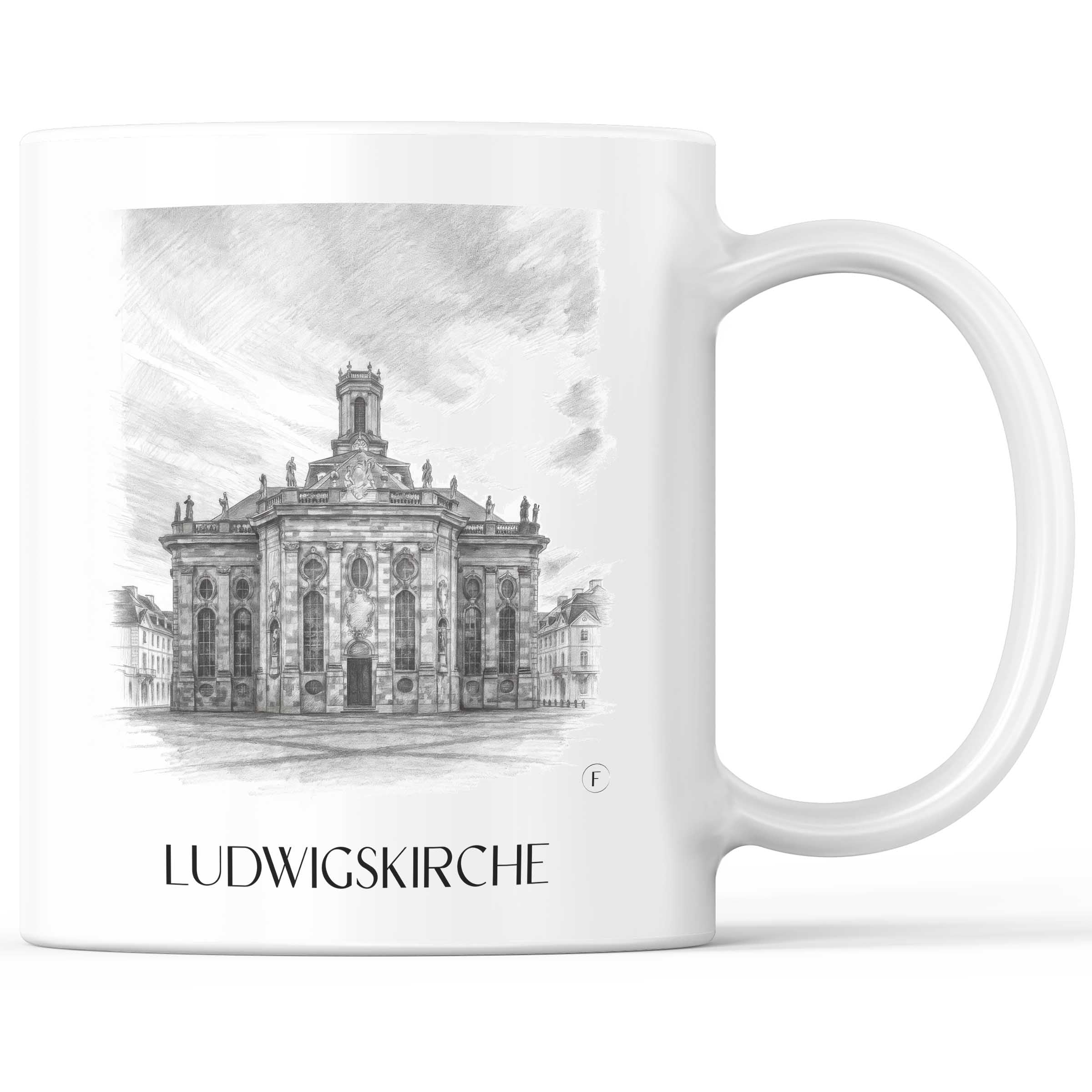 ludwigskirche-saarbrücken-deutschland-kaffeebecher-bleistift-zeichnung-drawing