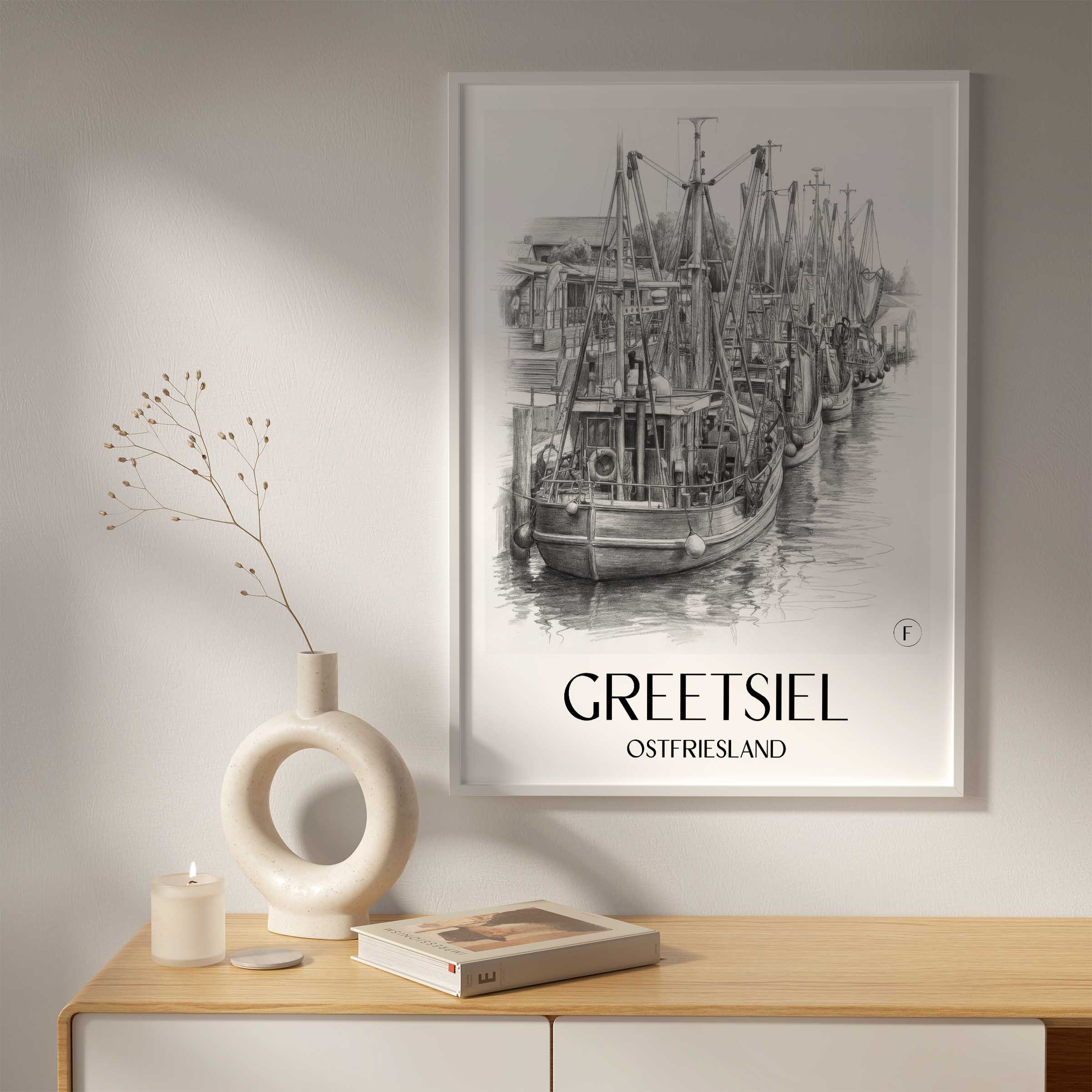 greetsiel-ostfriesland-deutschland-poster-bleistift-zeichnung-drawing