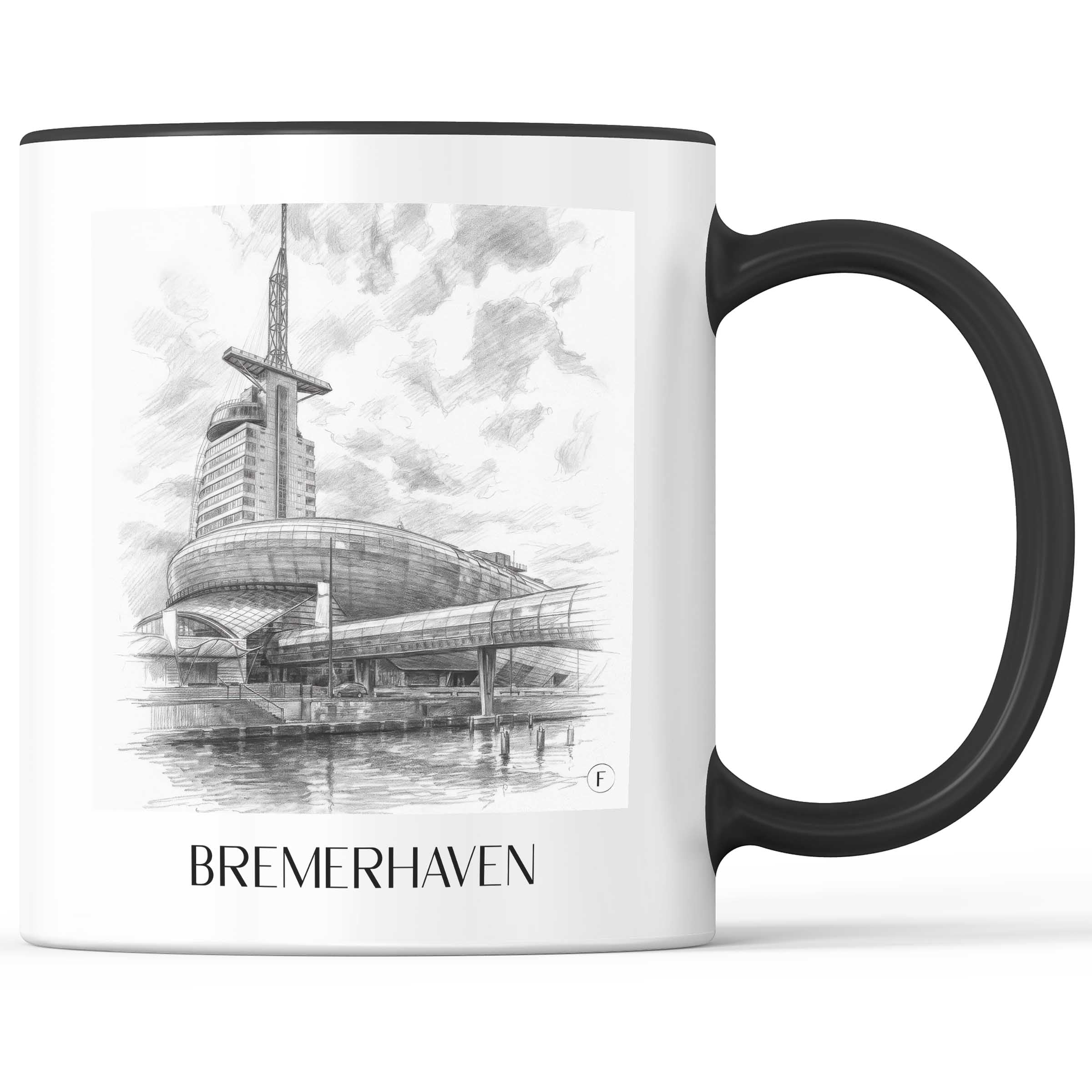 Bremerhaven Kaffeebecher - Bremen - Deutschland Becher - Kaffeetasse im Zeichnung Stil