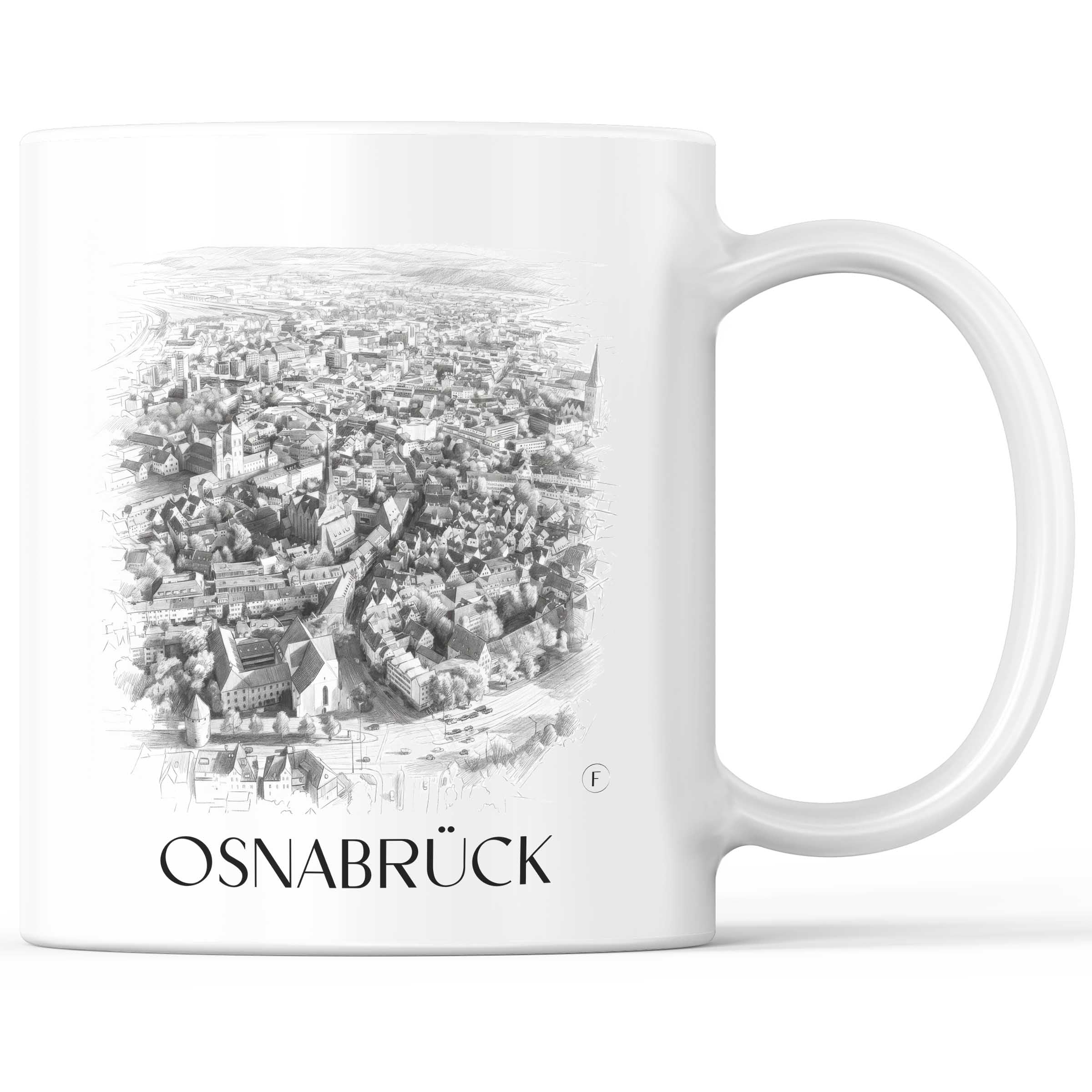 Osnabrück Kaffeebecher - Niedersachsen - Deutschland Becher - Kaffeetasse im Zeichnung Stil