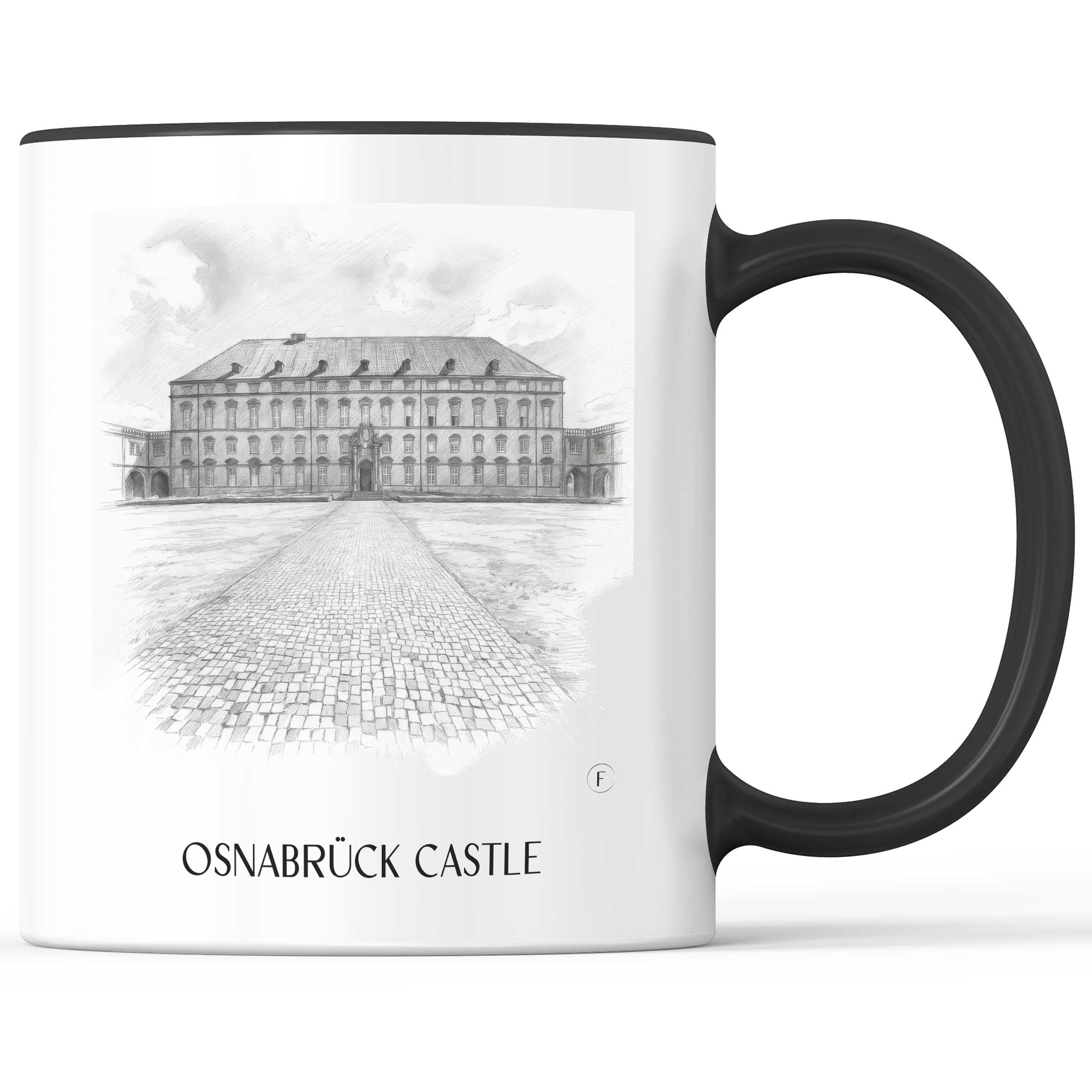 Schloss Osnabrück Kaffeebecher - Niedersachsen - Deutschland Becher - Kaffeetasse im Zeichnung Stil