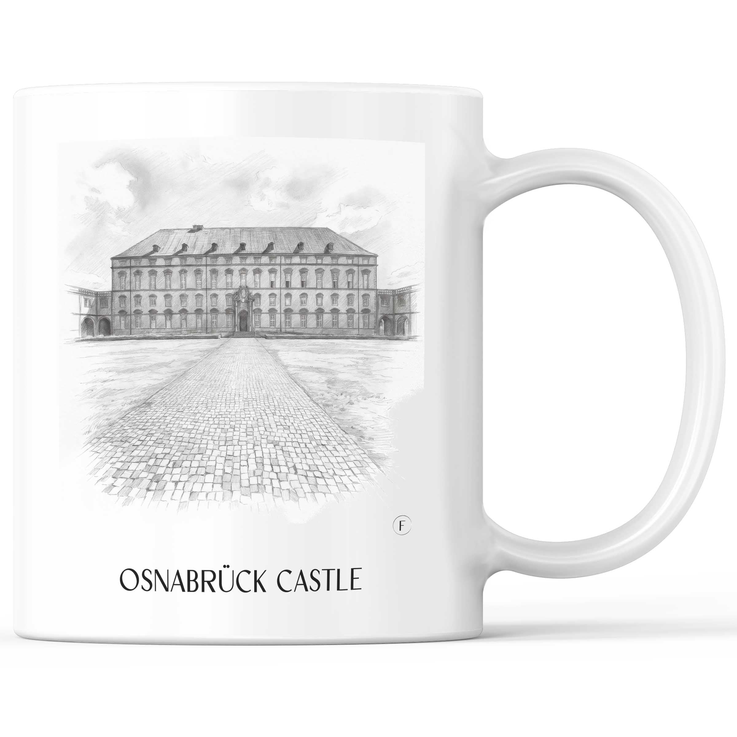 Schloss Osnabrück Kaffeebecher - Niedersachsen - Deutschland Becher - Kaffeetasse im Zeichnung Stil