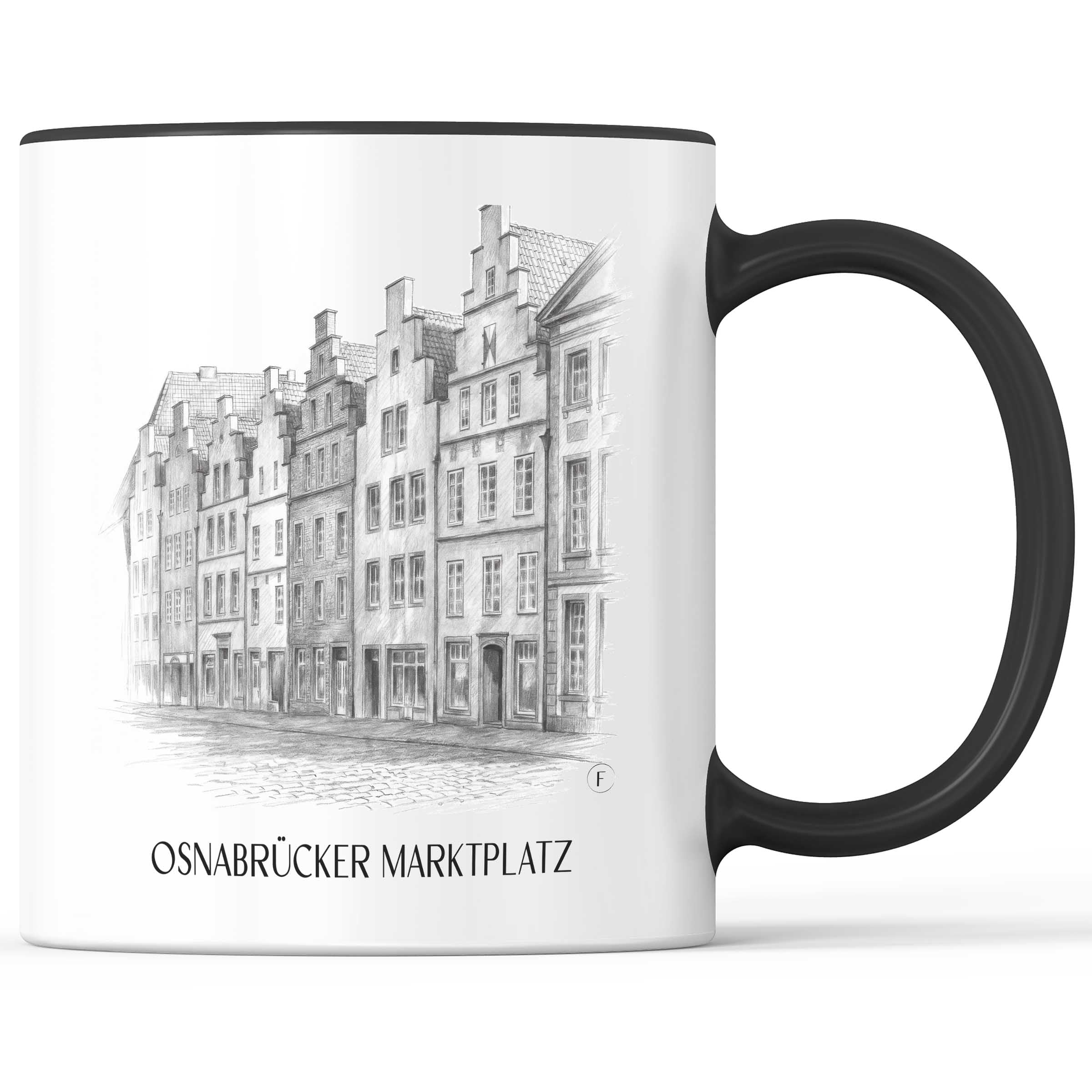 marktplatz-osnabrück-deutschland-kaffeebecher-bleistift-zeichnung-drawing