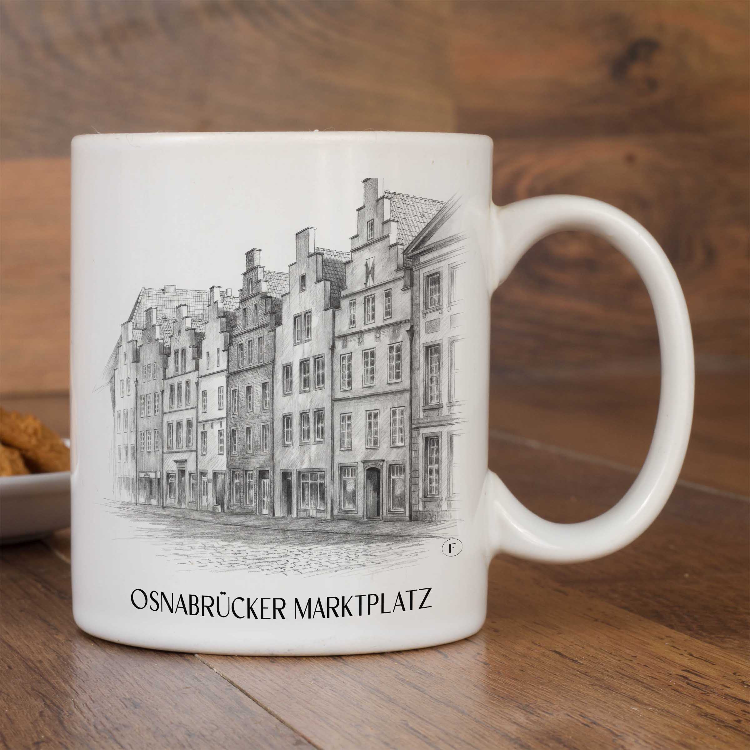 marktplatz-osnabrück-deutschland-kaffeebecher-bleistift-zeichnung-drawing