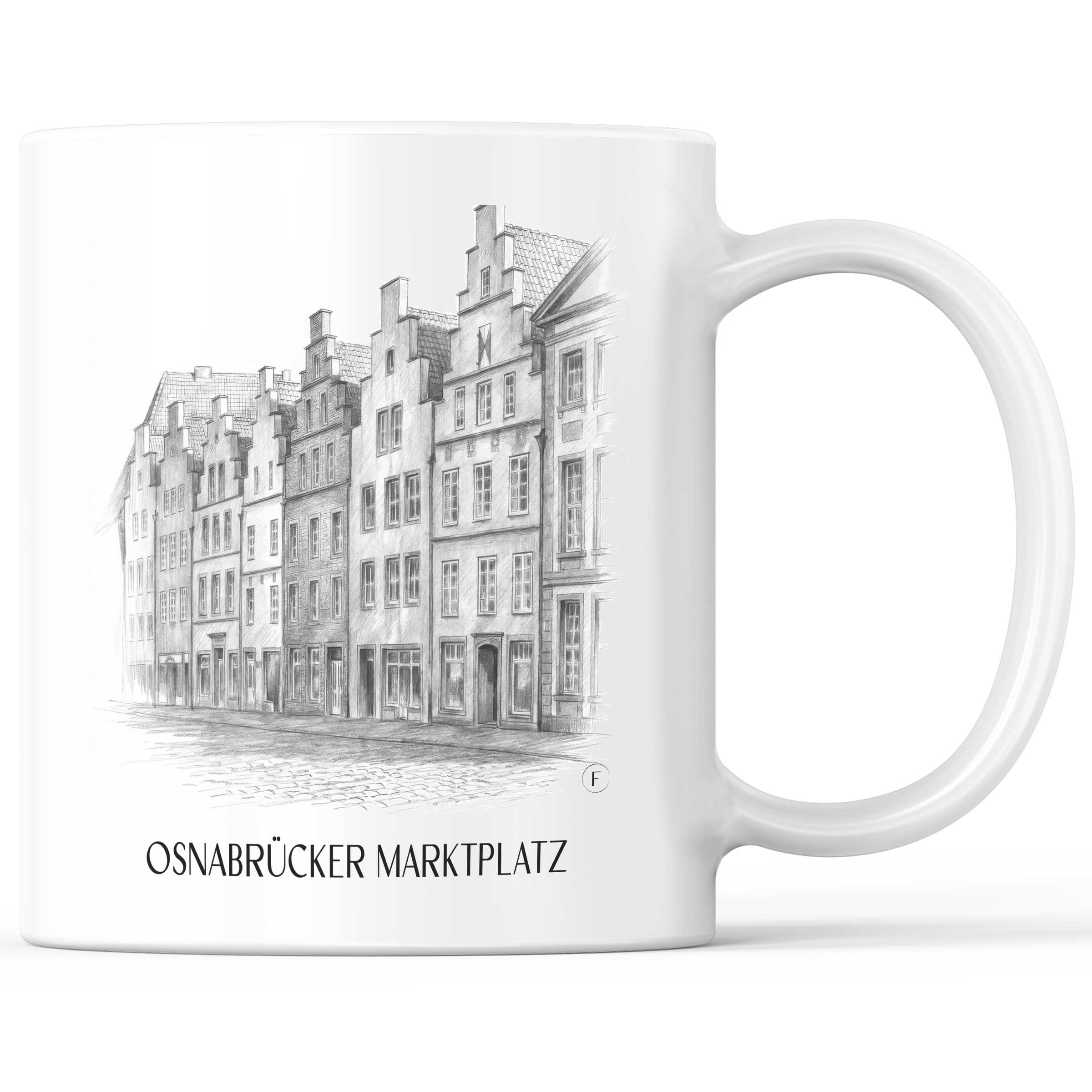 marktplatz-osnabrück-deutschland-kaffeebecher-bleistift-zeichnung-drawing