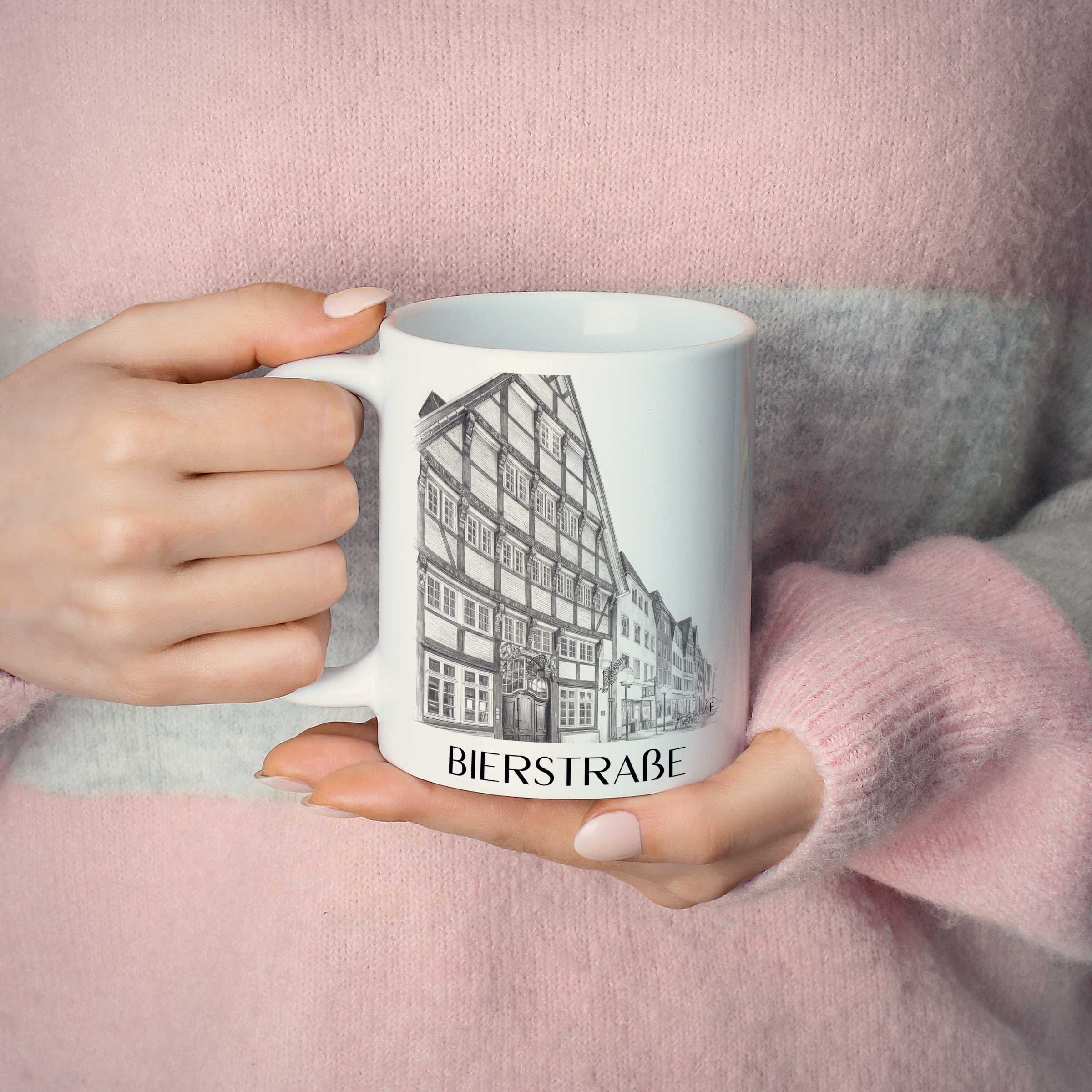 bierstraße-osnabrück-deutschland-kaffeebecher-bleistift-zeichnung-drawing