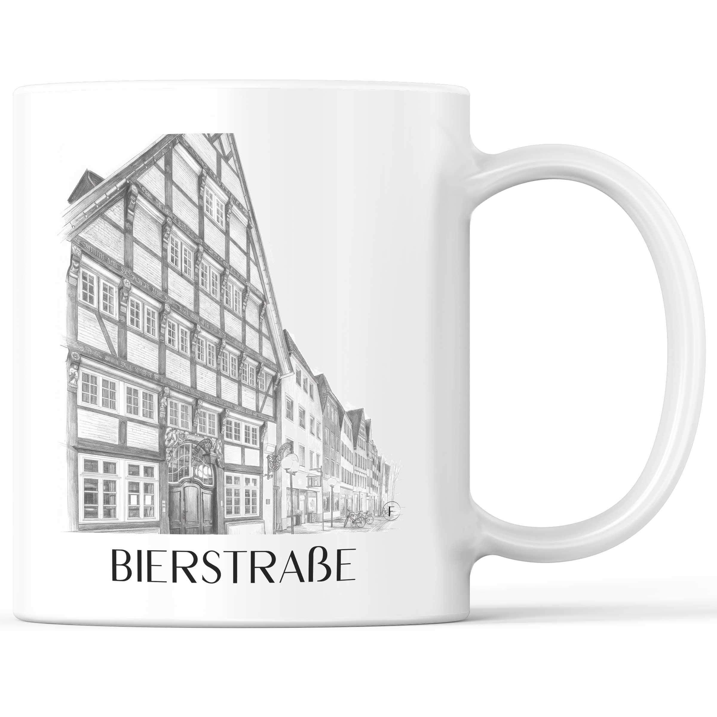 bierstraße-osnabrück-deutschland-kaffeebecher-bleistift-zeichnung-drawing