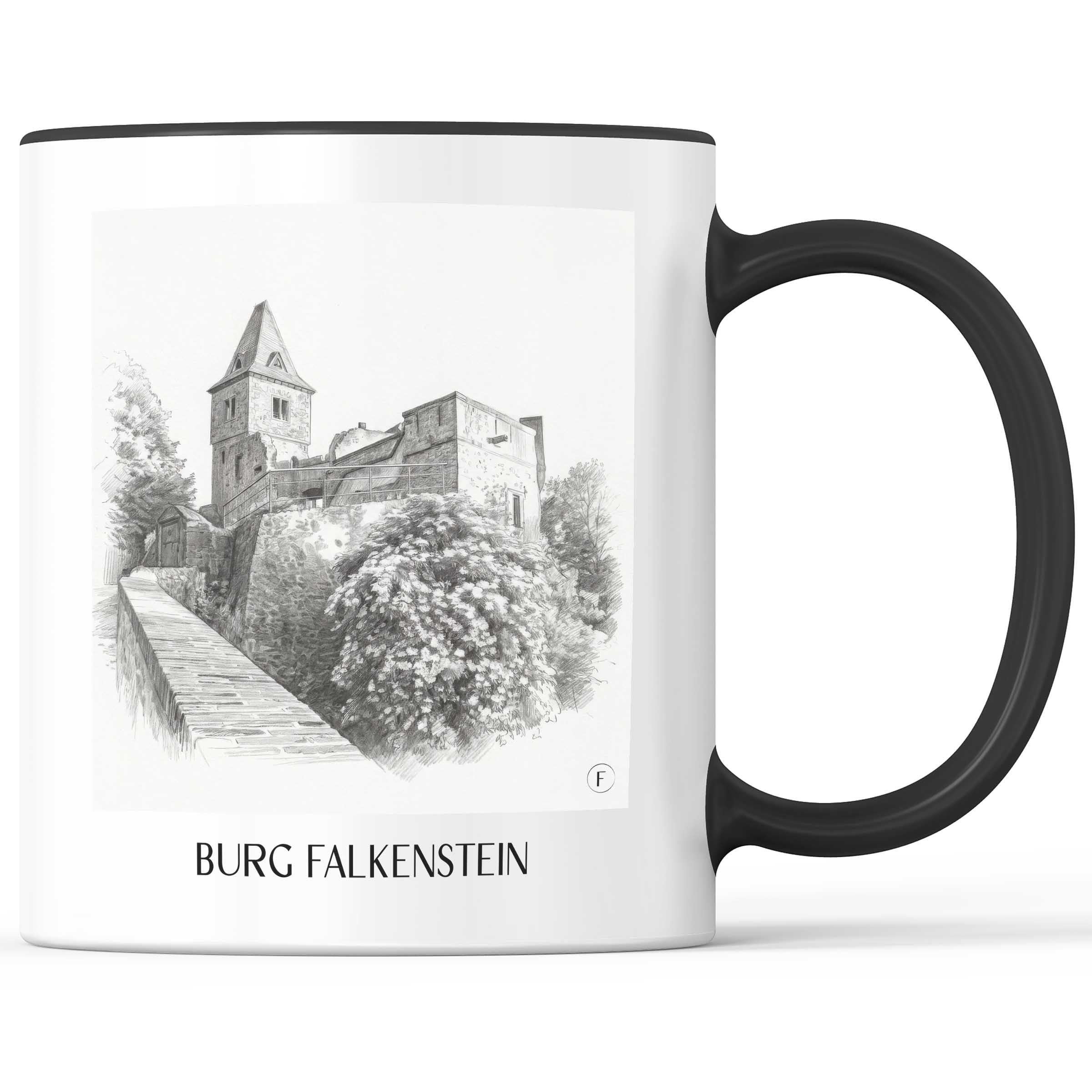 burg-falkenstein-mühltal-deutschland-kaffeebecher-bleistift-zeichnung-drawing