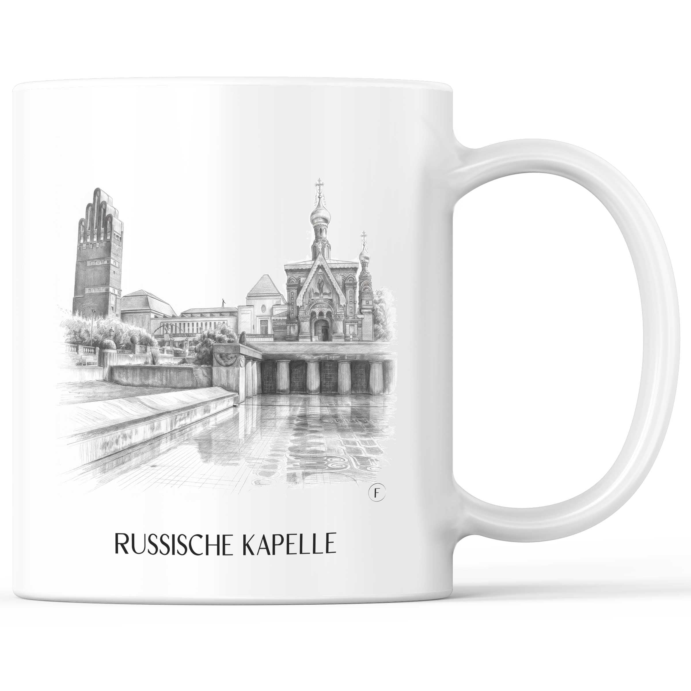 russische-kapelle-darmstadt-deutschland-kaffeebecher-bleistift-zeichnung-drawing