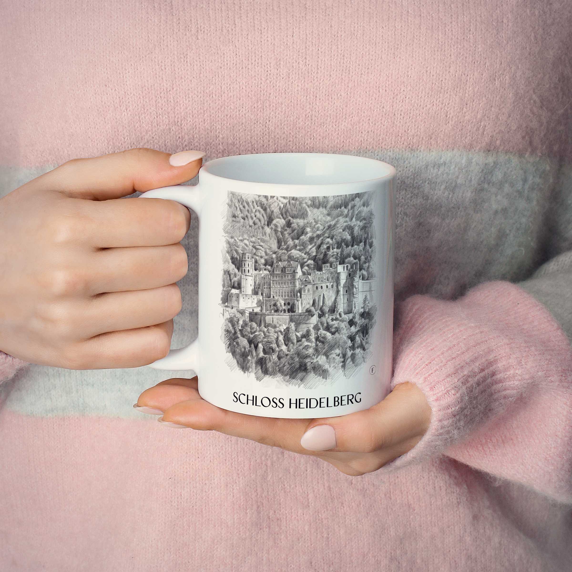 schloss-heidelberg-baden-württemberg-deutschland-kaffeebecher-bleistift-zeichnung-drawing