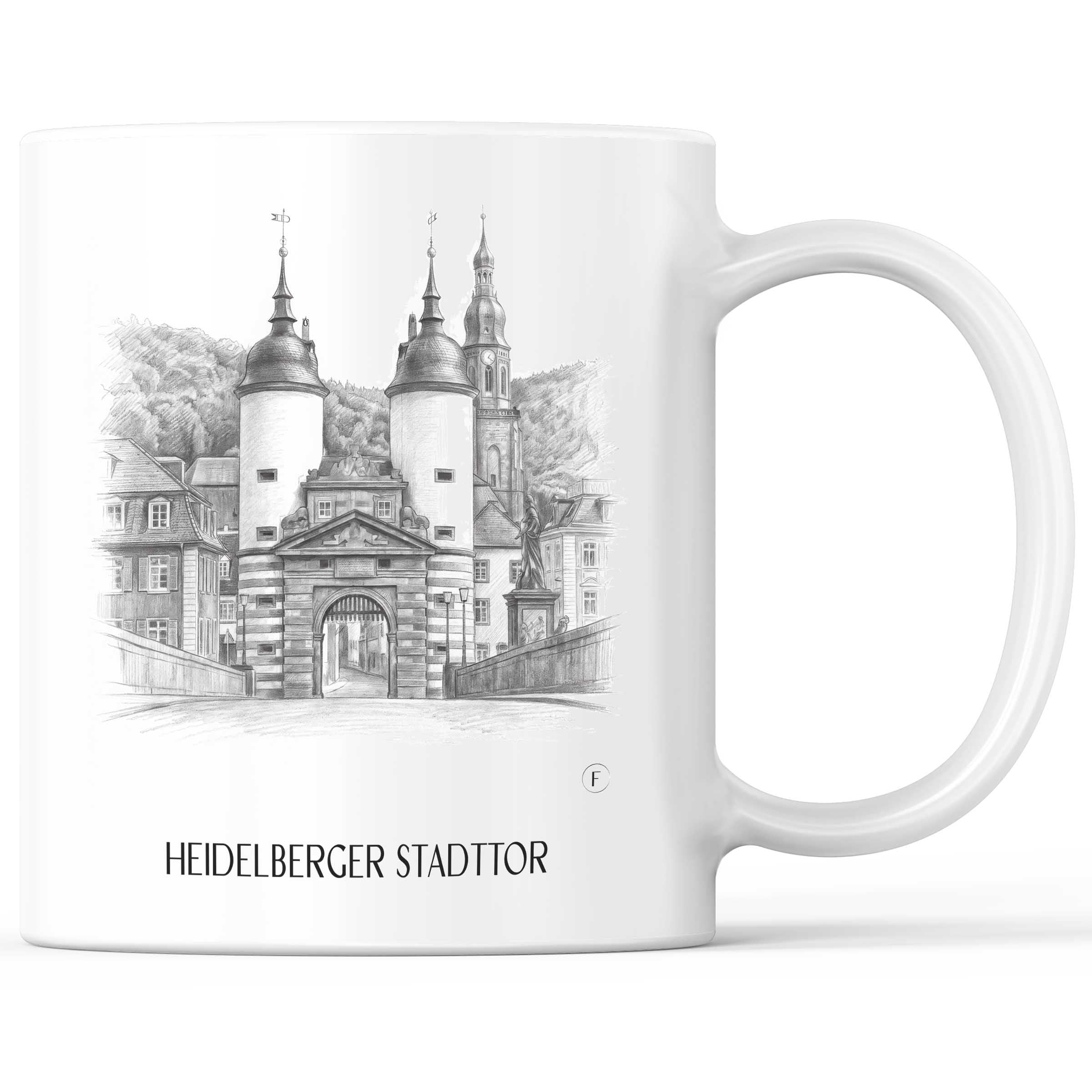 stadttor-heidelberg-deutschland-kaffeebecher-bleistift-zeichnung-drawing