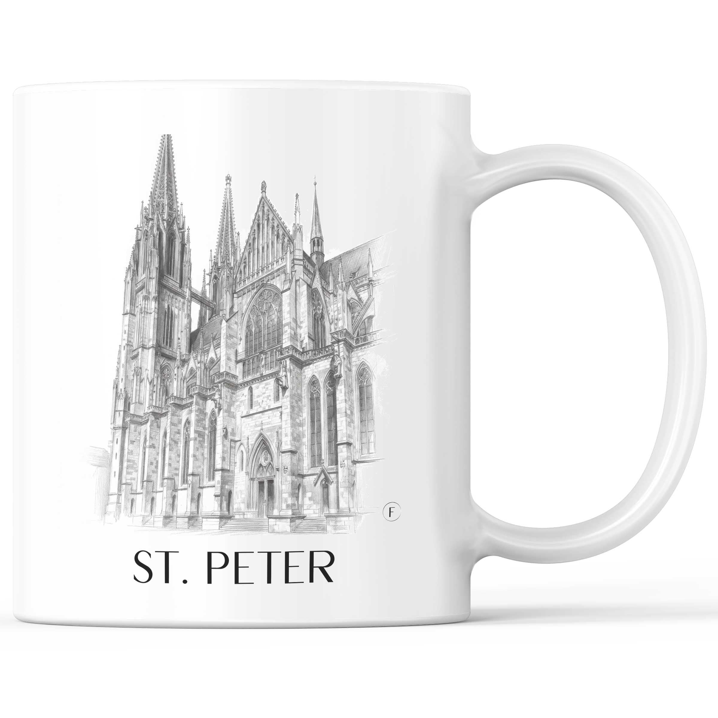 st.-peter-regensburg-deutschland-kaffeebecher-bleistift-zeichnung-drawing