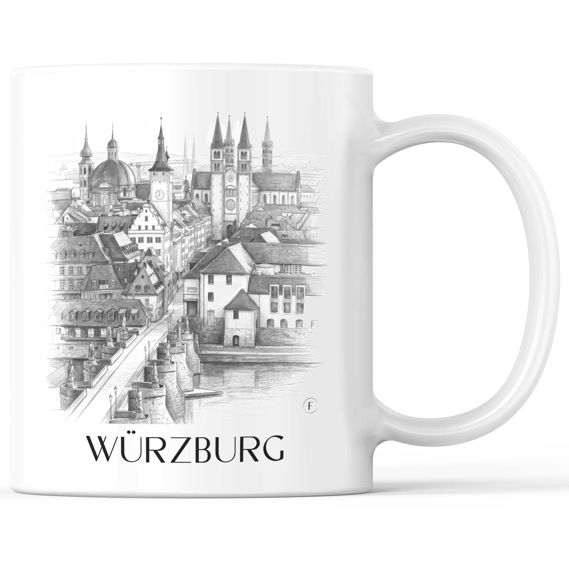 würzburg-franken-deutschland-kaffeebecher-bleistift-zeichnung-drawing