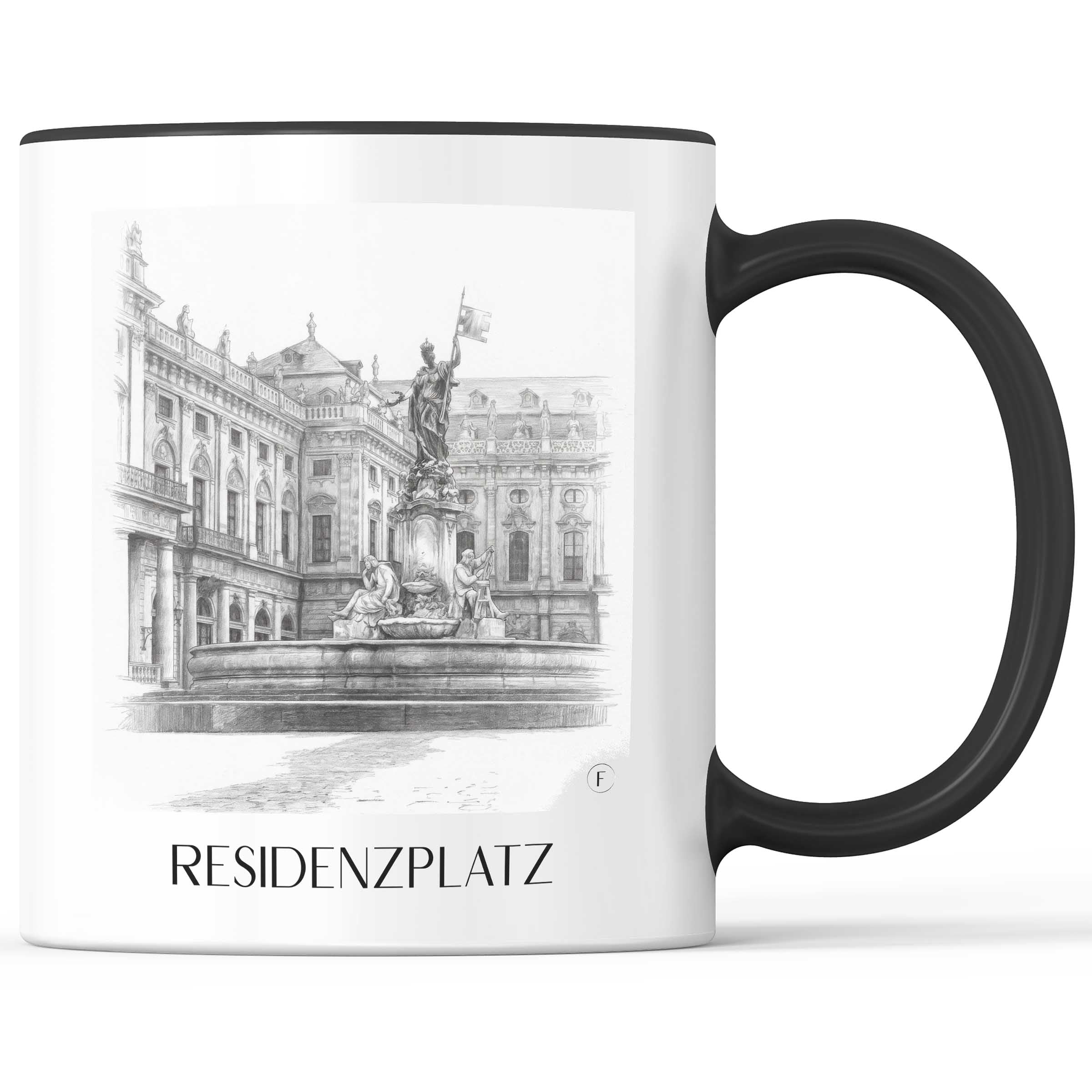 residenzplatz-würzburg-deutschland-kaffeebecher-bleistift-zeichnung-drawing