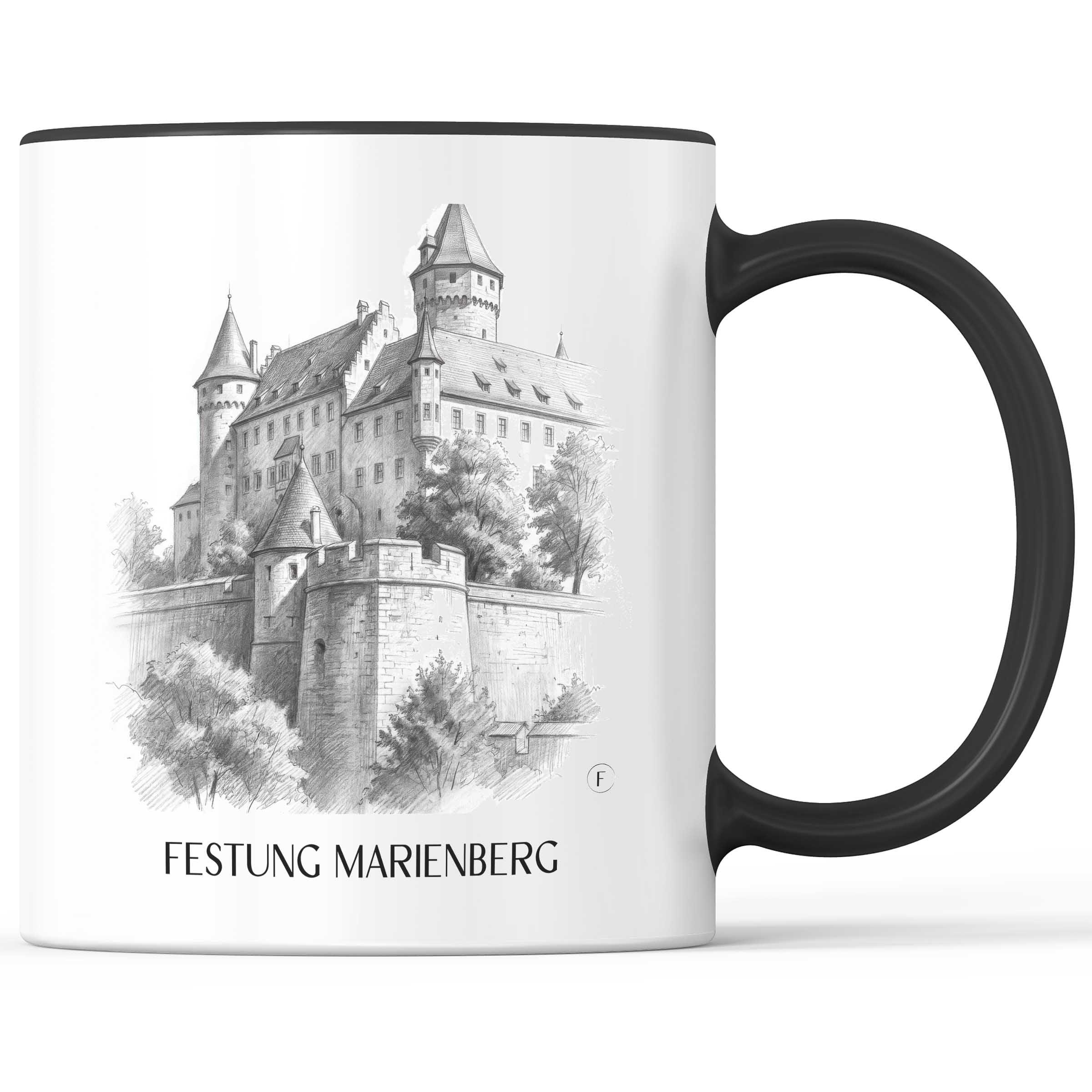 festung-marienberg-würzburg-deutschland-kaffeebecher-bleistift-zeichnung-drawing