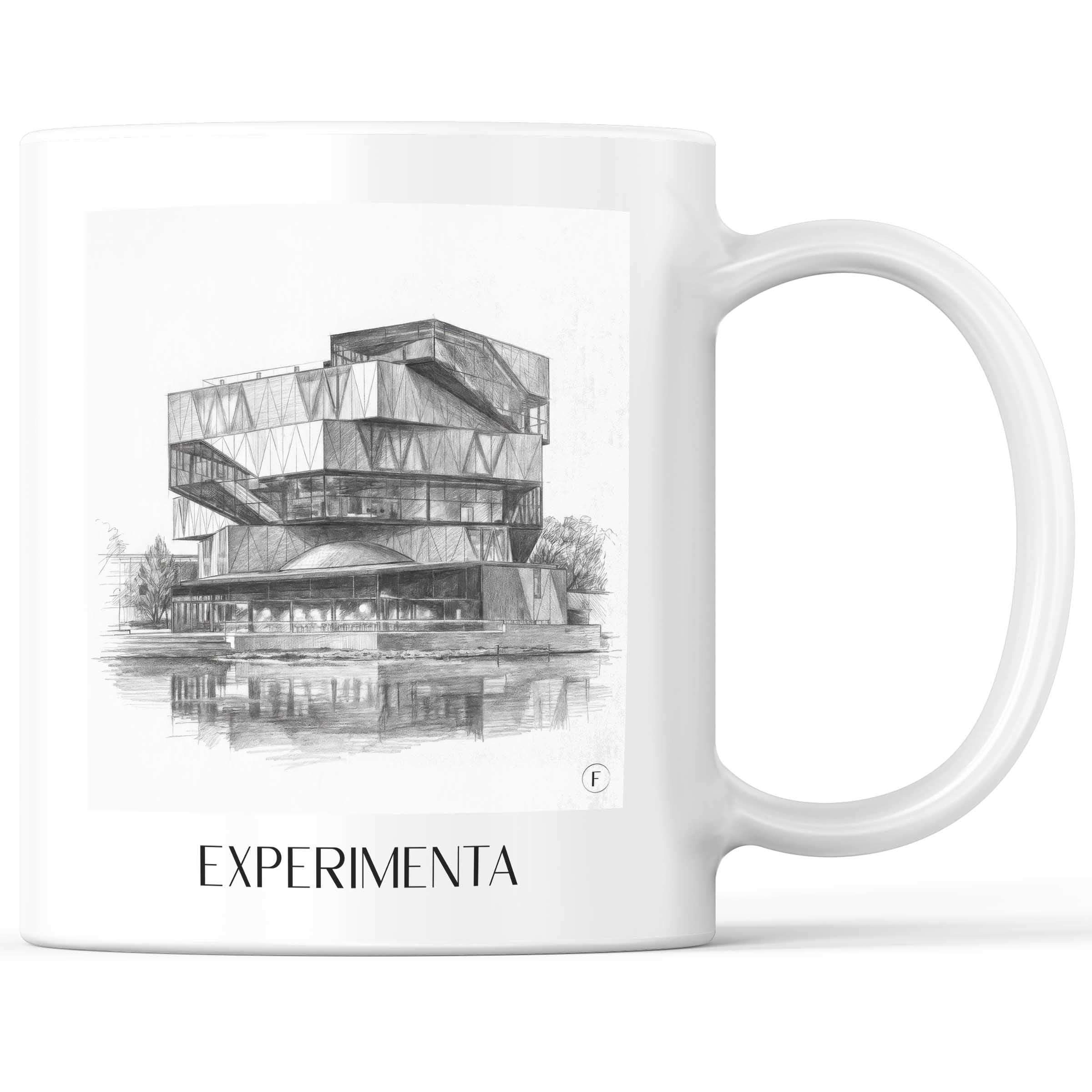 Experimenta Kaffeebecher - Heilbronn - Deutschland Becher - Kaffeetasse im Zeichnung Stil