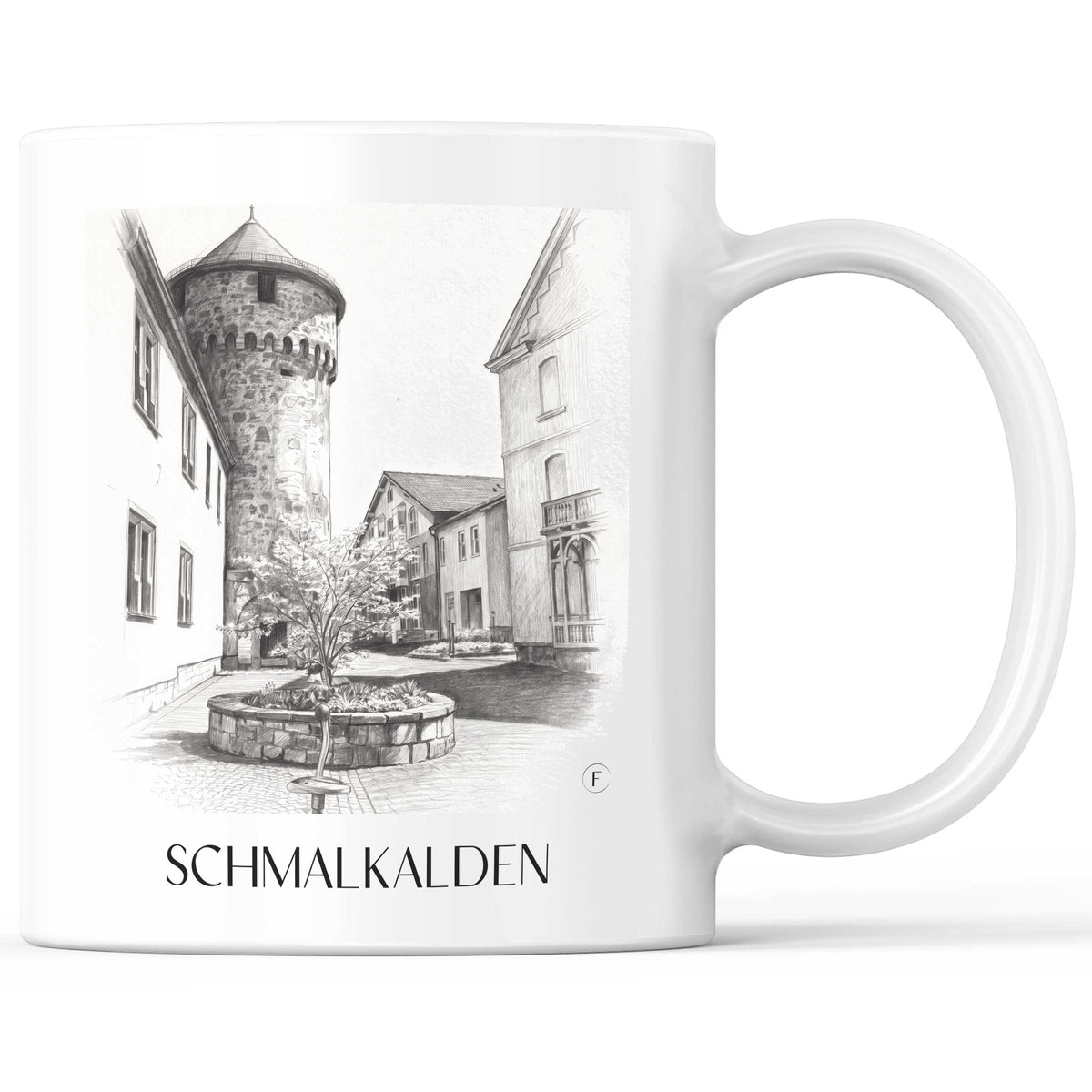 Schmalkalden Kaffeebecher - Thüringen - Deutschland Becher - Kaffeetasse im Zeichnung Stil